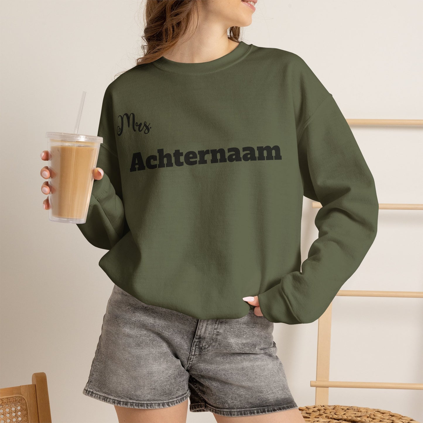 Mrs - trui / sweatshirt met gepersonaliseerde tekst