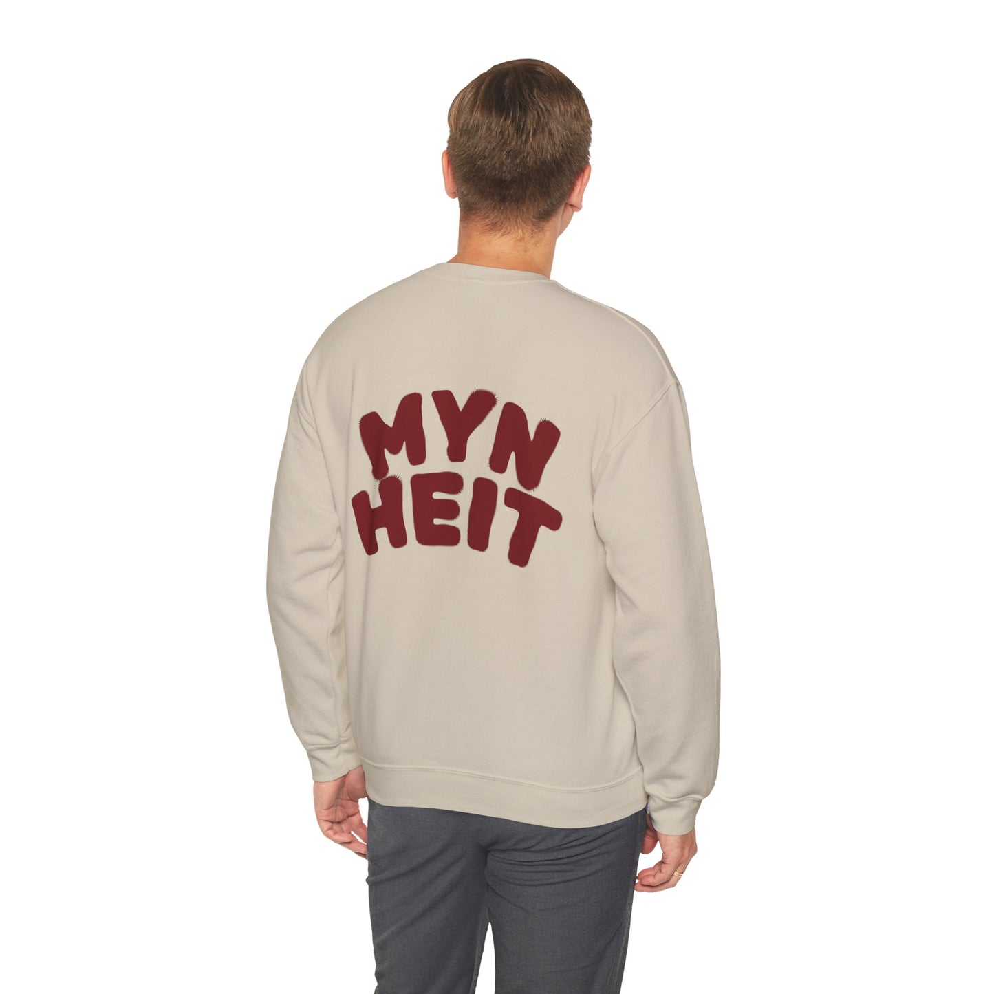 'MYN HEIT' - Trui / sweatshirt met opdruk achterkant rood