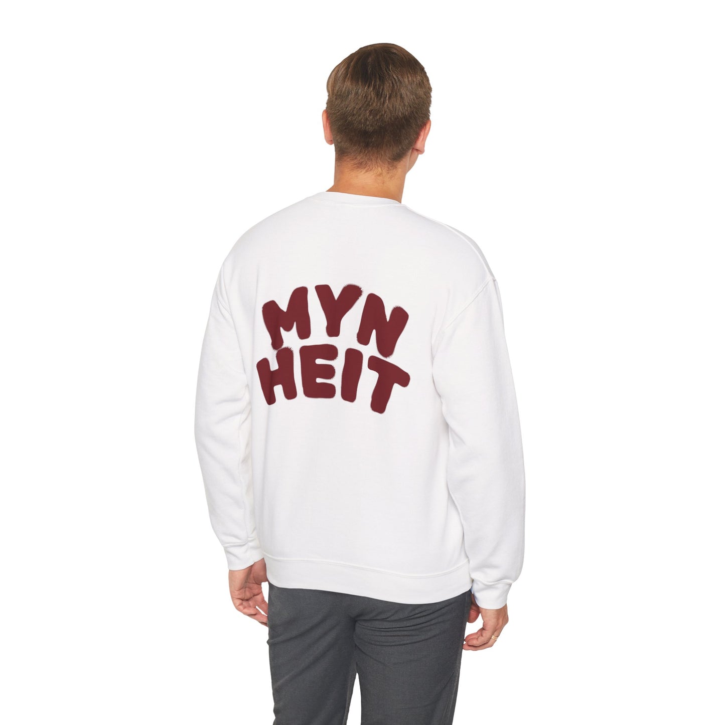 'MYN HEIT' - Trui / sweatshirt met opdruk achterkant rood