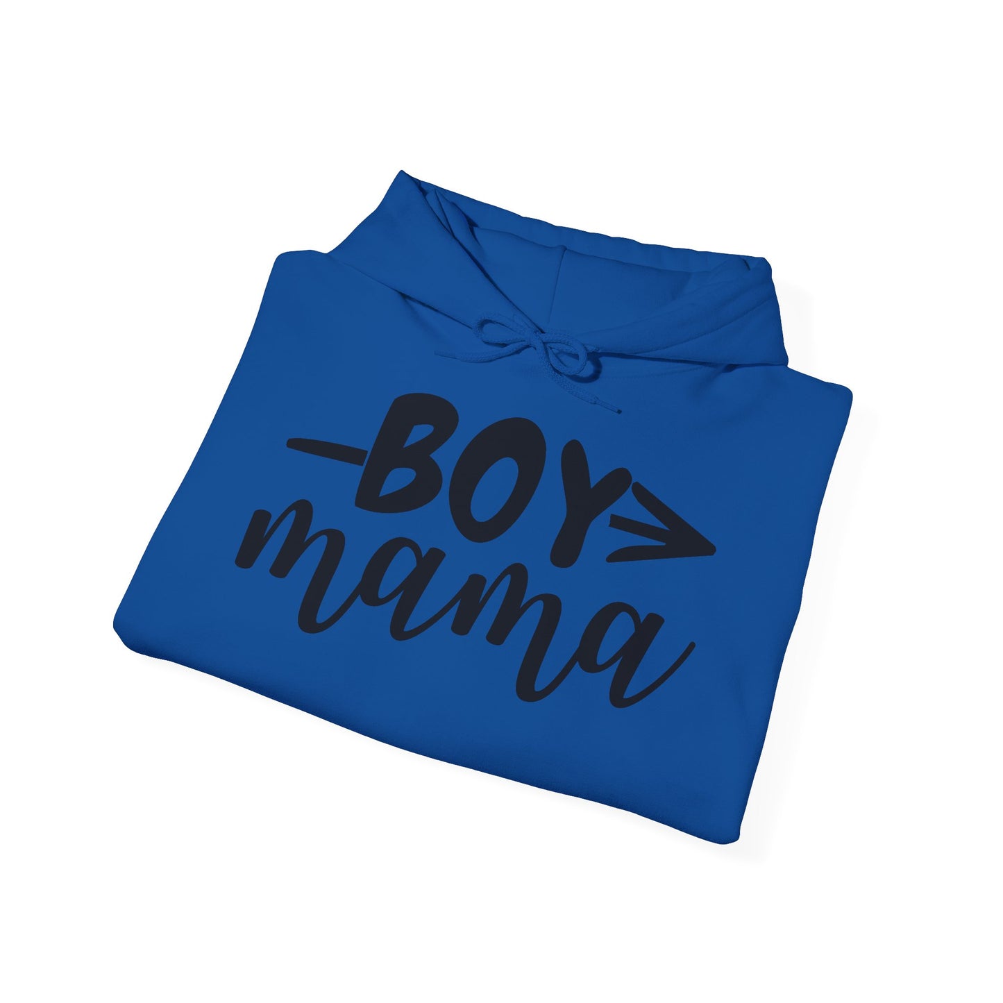Boy Mama Hoodie — Casual Mom Pullover for Boy Moms, Cute Script Design