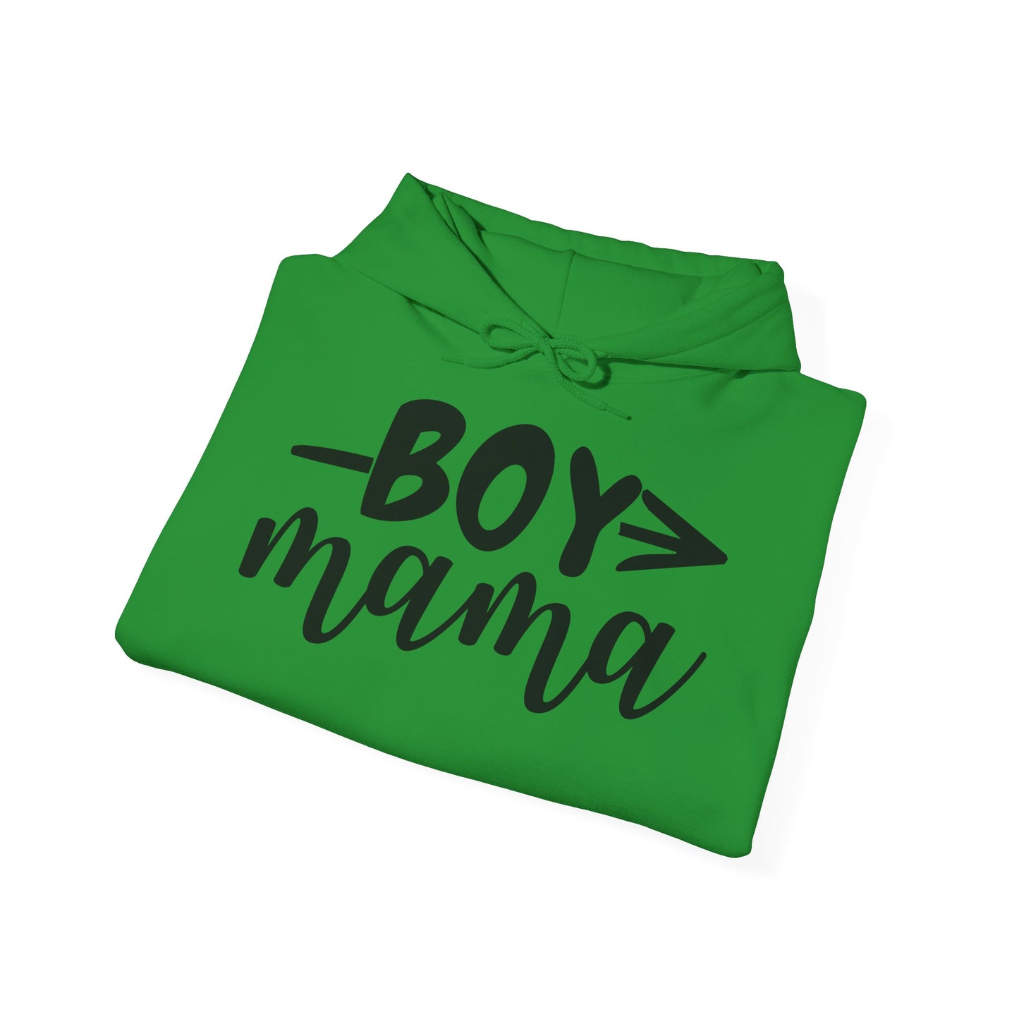 Boy Mama Hoodie — Casual Mom Pullover for Boy Moms, Cute Script Design