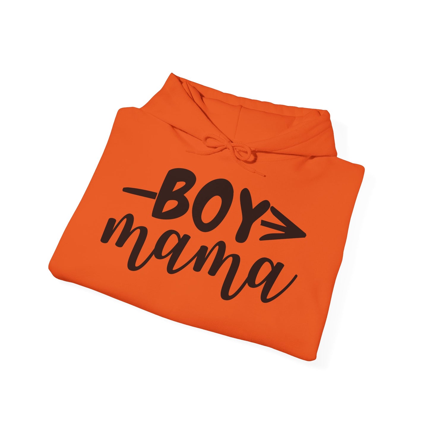 Boy Mama Hoodie — Casual Mom Pullover for Boy Moms, Cute Script Design