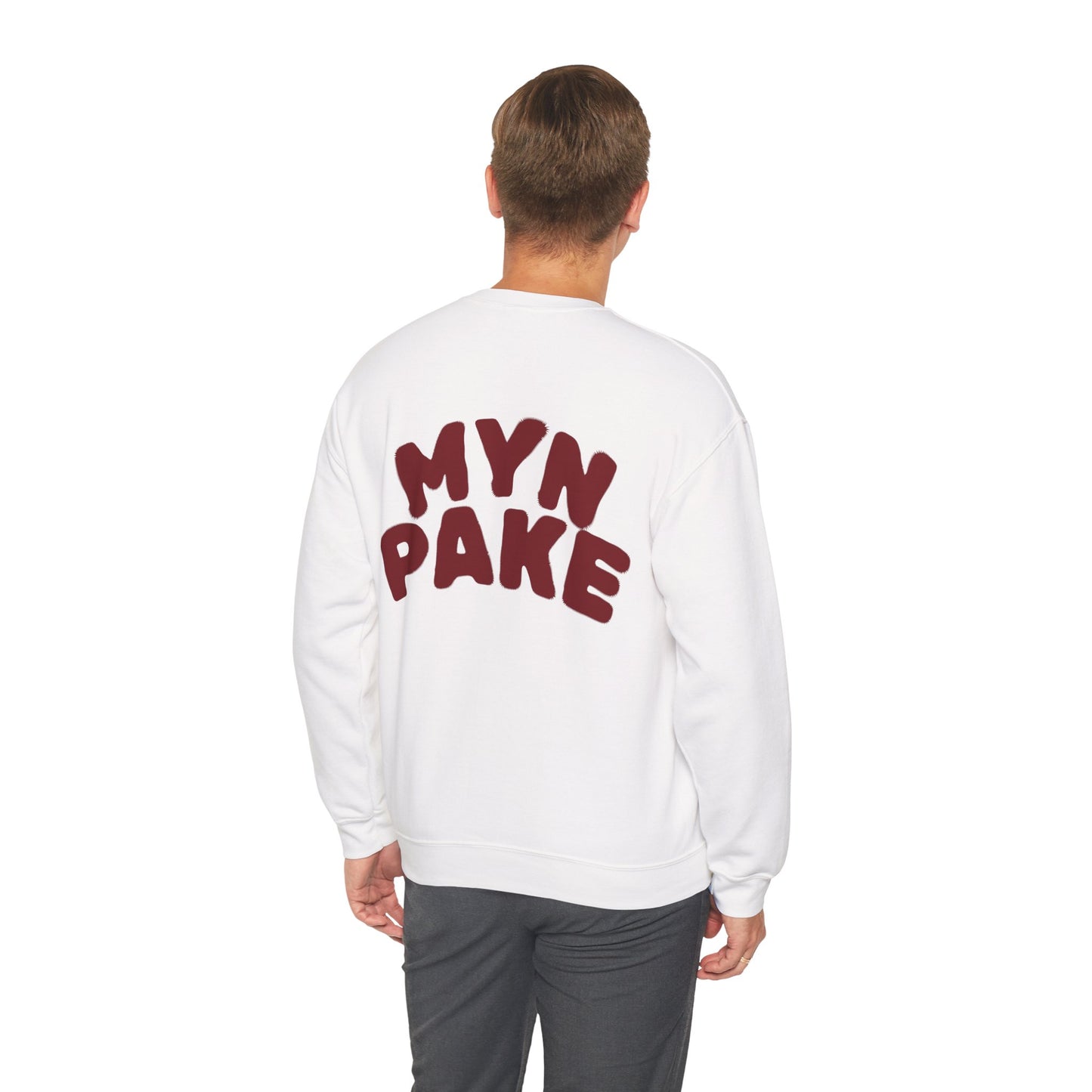 'MYN PAKE' - Trui / sweatshirt met opdruk achterkant rood