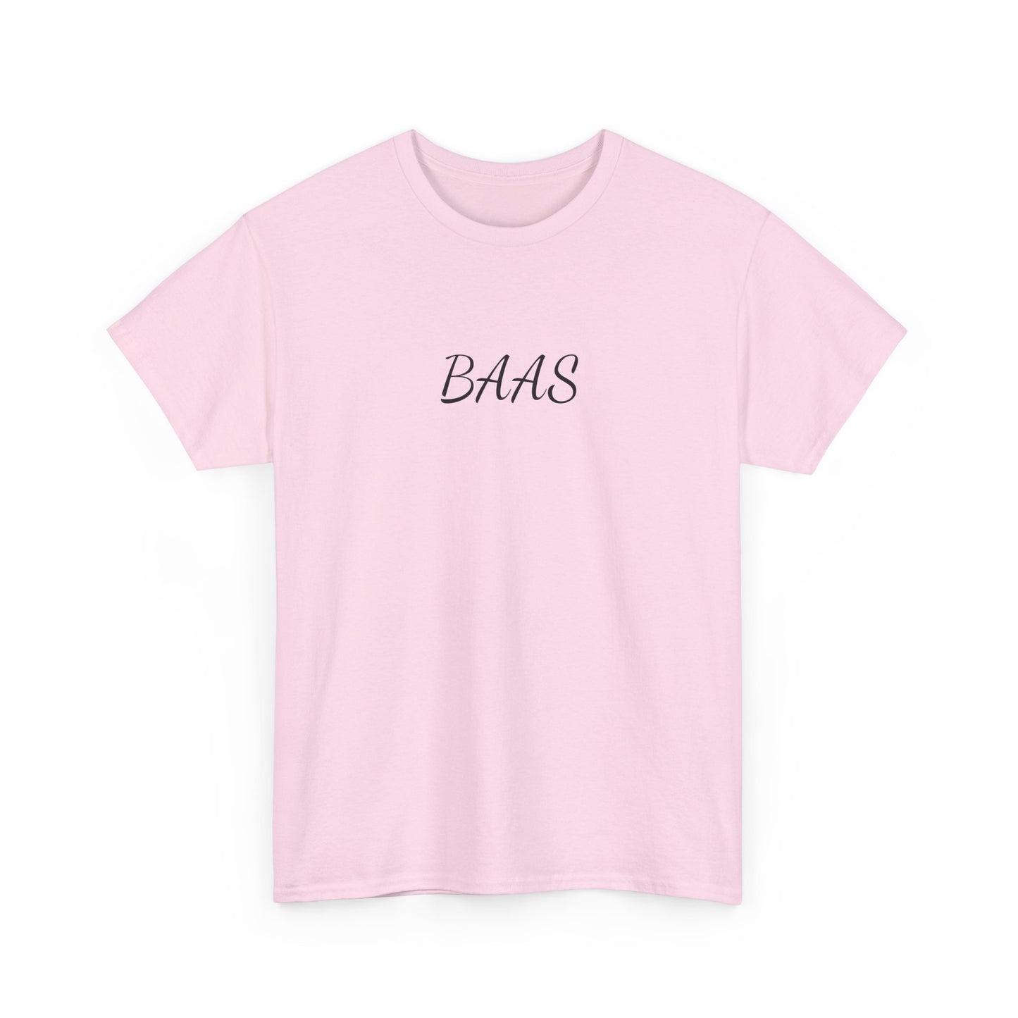 BAAS t-shirt — Minimalistisch shirt met tiener uitspraak