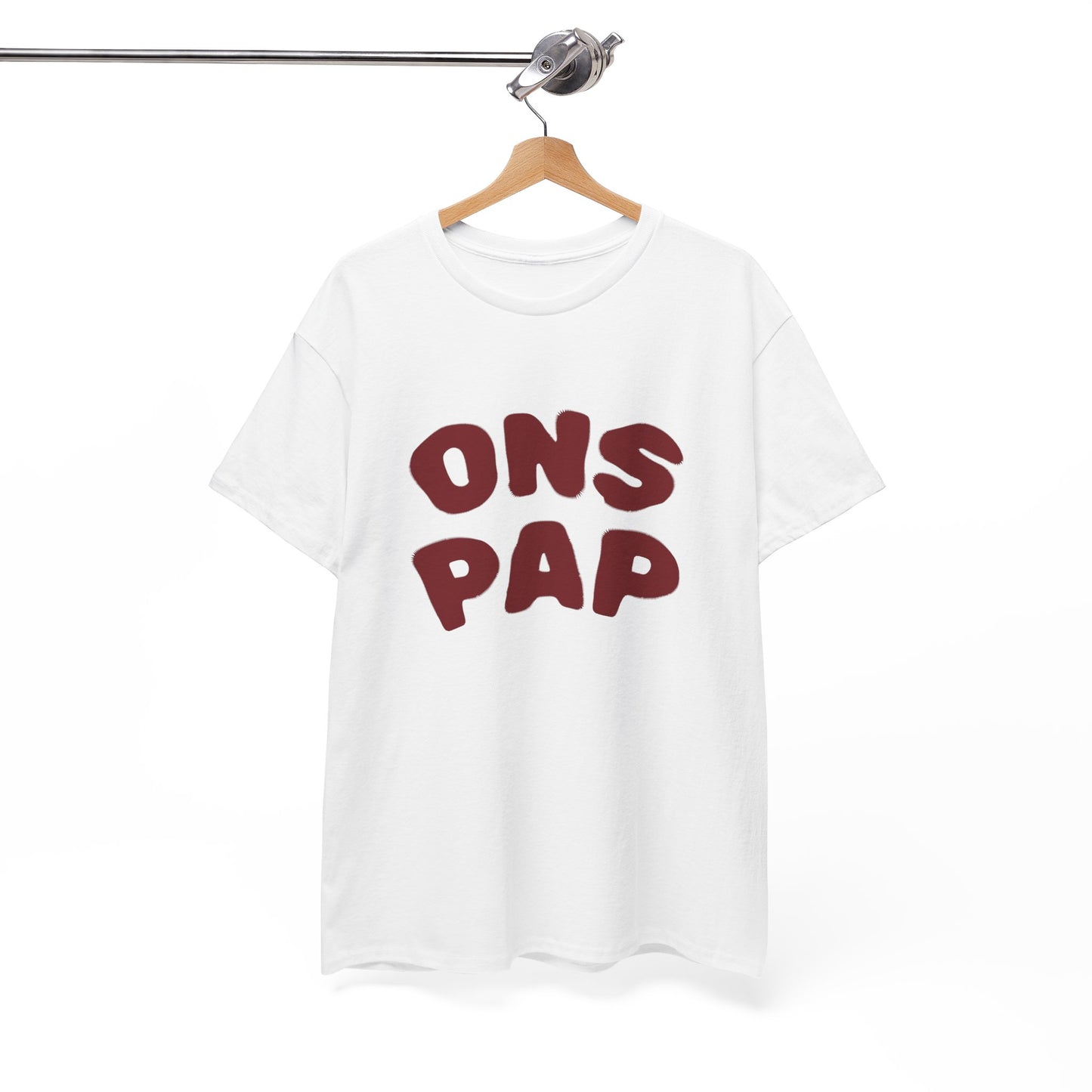 'ONS PAP' T-shirt - T-shirt met opdruk rood