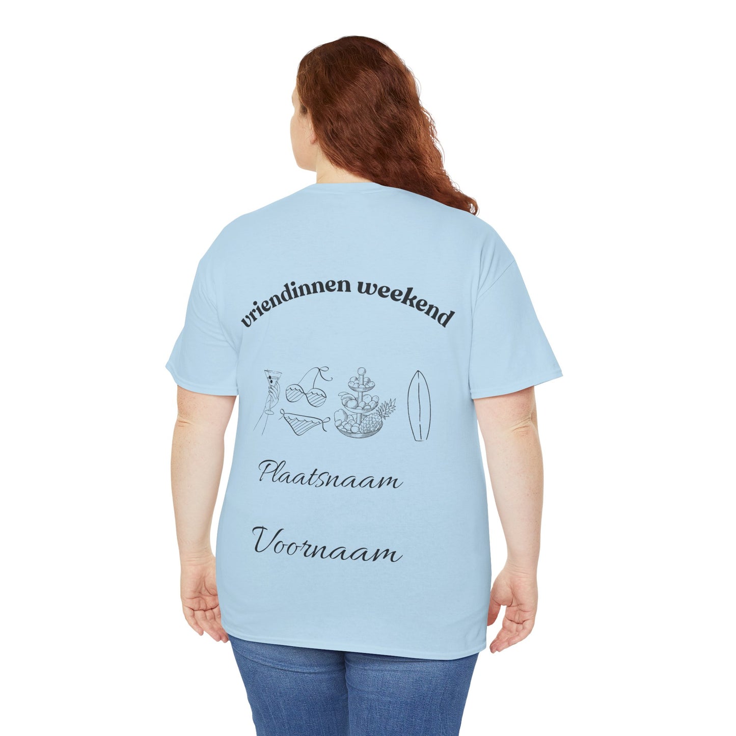 Gepersonaliseerd t-shirt vriendinnen weekend - achterkant