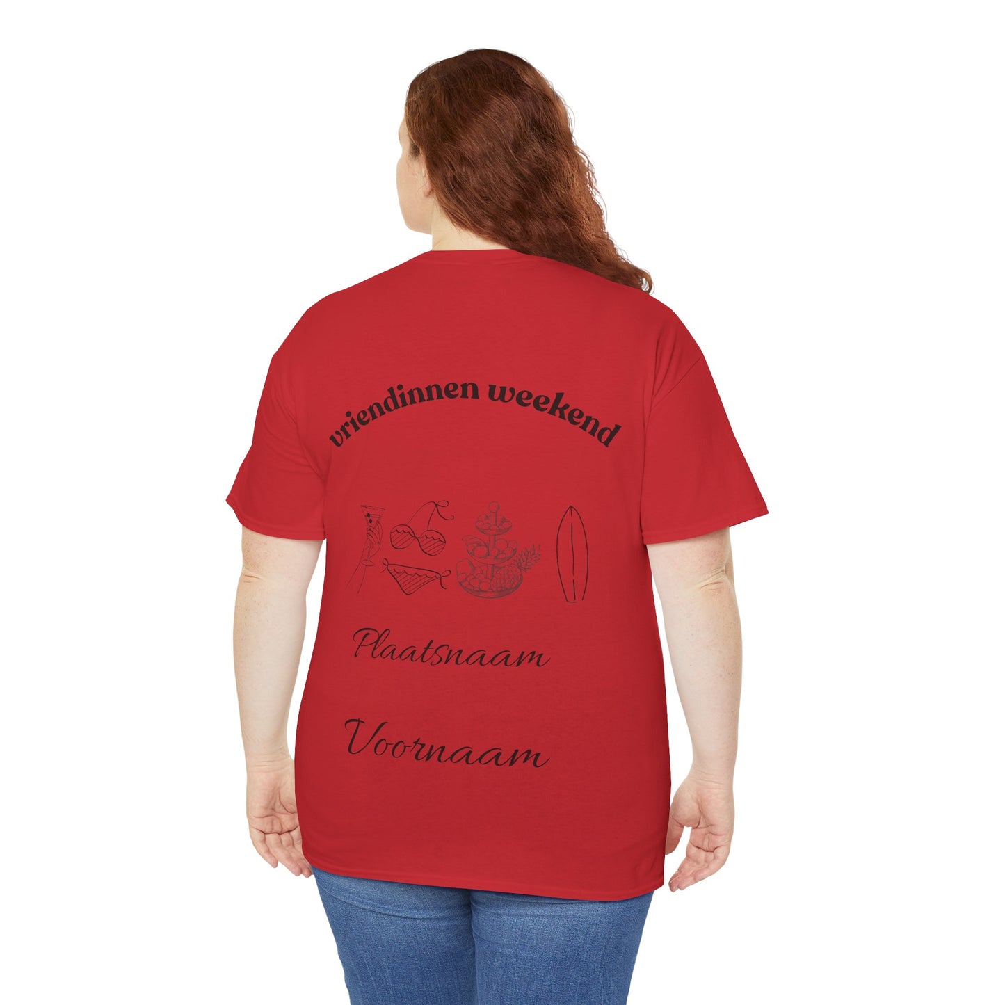 Gepersonaliseerd t-shirt vriendinnen weekend - achterkant