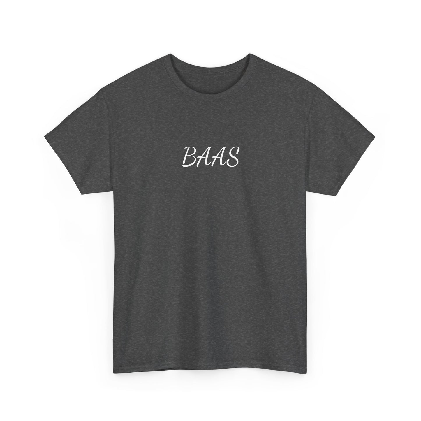 BAAS t-shirt — Minimalistisch shirt met tiener uitspraak