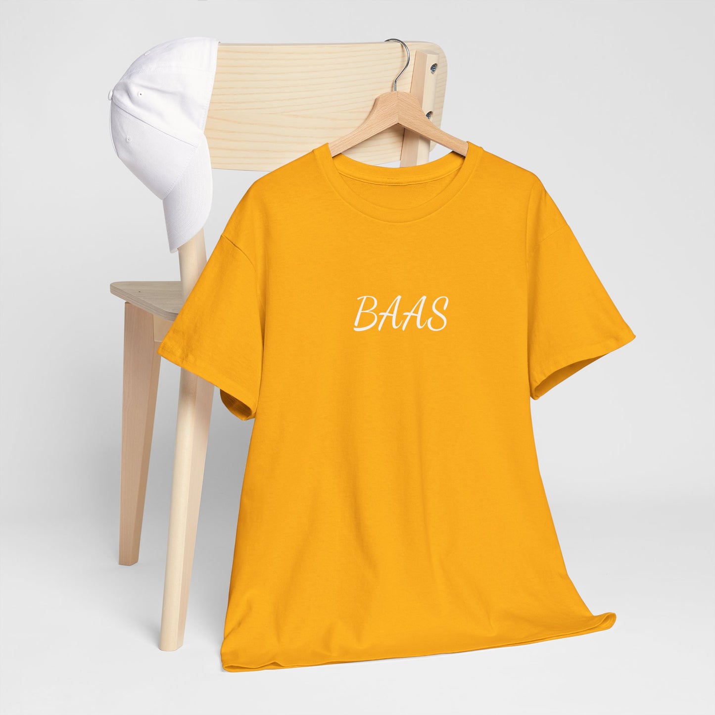 BAAS t-shirt — Minimalistisch shirt met tiener uitspraak