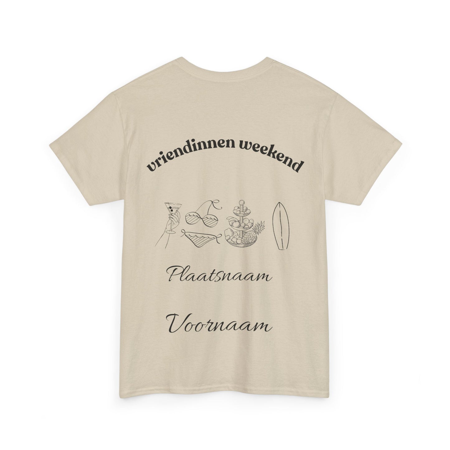 Gepersonaliseerd t-shirt vriendinnen weekend - achterkant