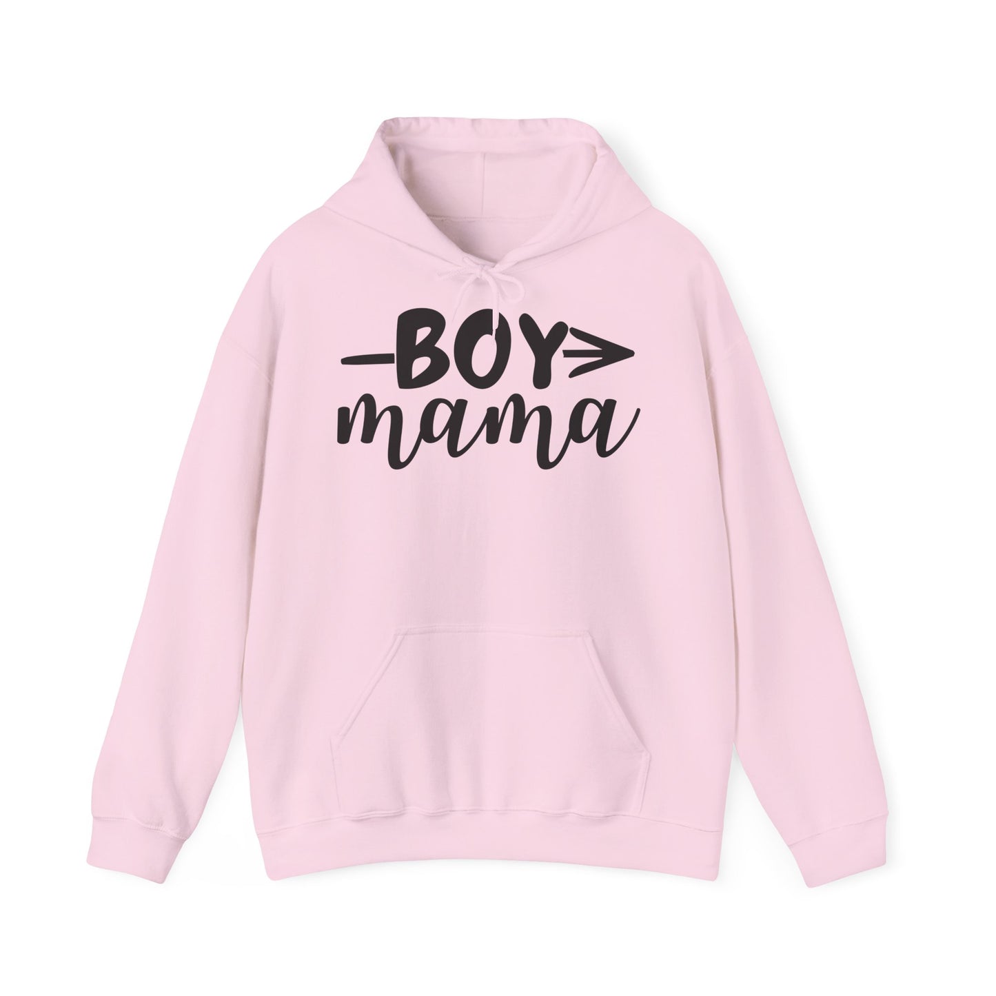 Boy Mama Hoodie — Casual Mom Pullover for Boy Moms, Cute Script Design