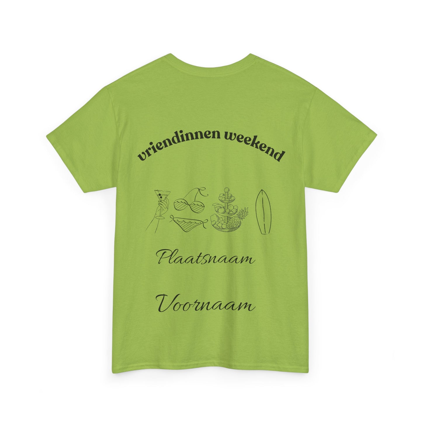 Gepersonaliseerd t-shirt vriendinnen weekend - achterkant
