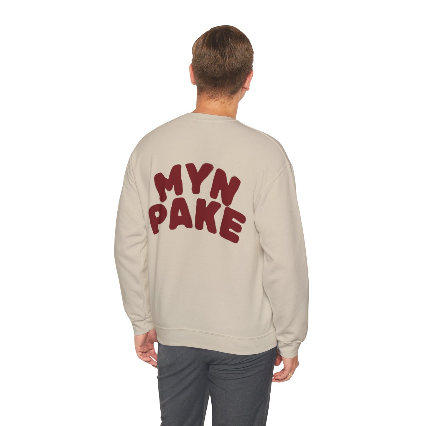 'MYN PAKE' - Trui / sweatshirt met opdruk achterkant rood
