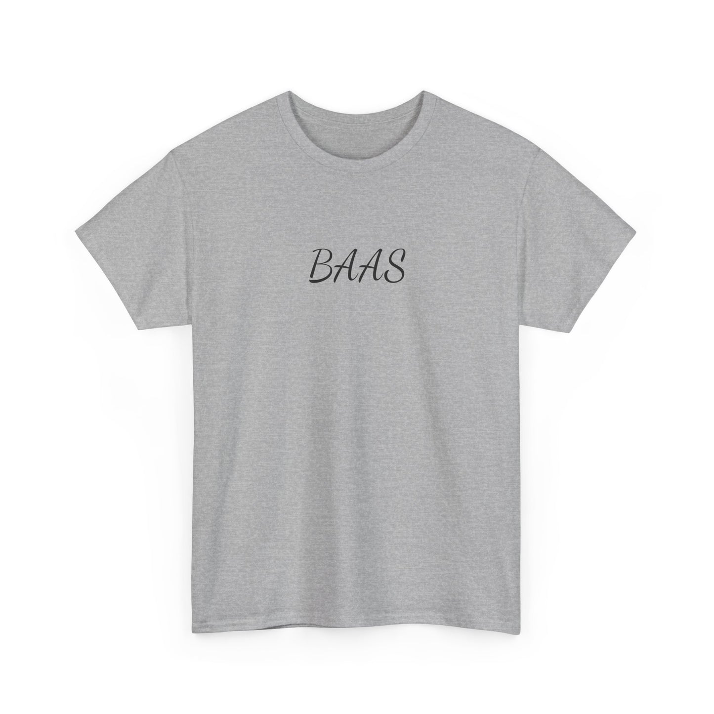 BAAS t-shirt — Minimalistisch shirt met tiener uitspraak