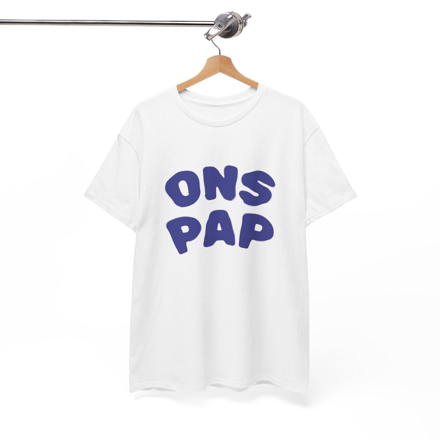 'ONS PAP' T-shirt - t-shirt met opdruk blauw