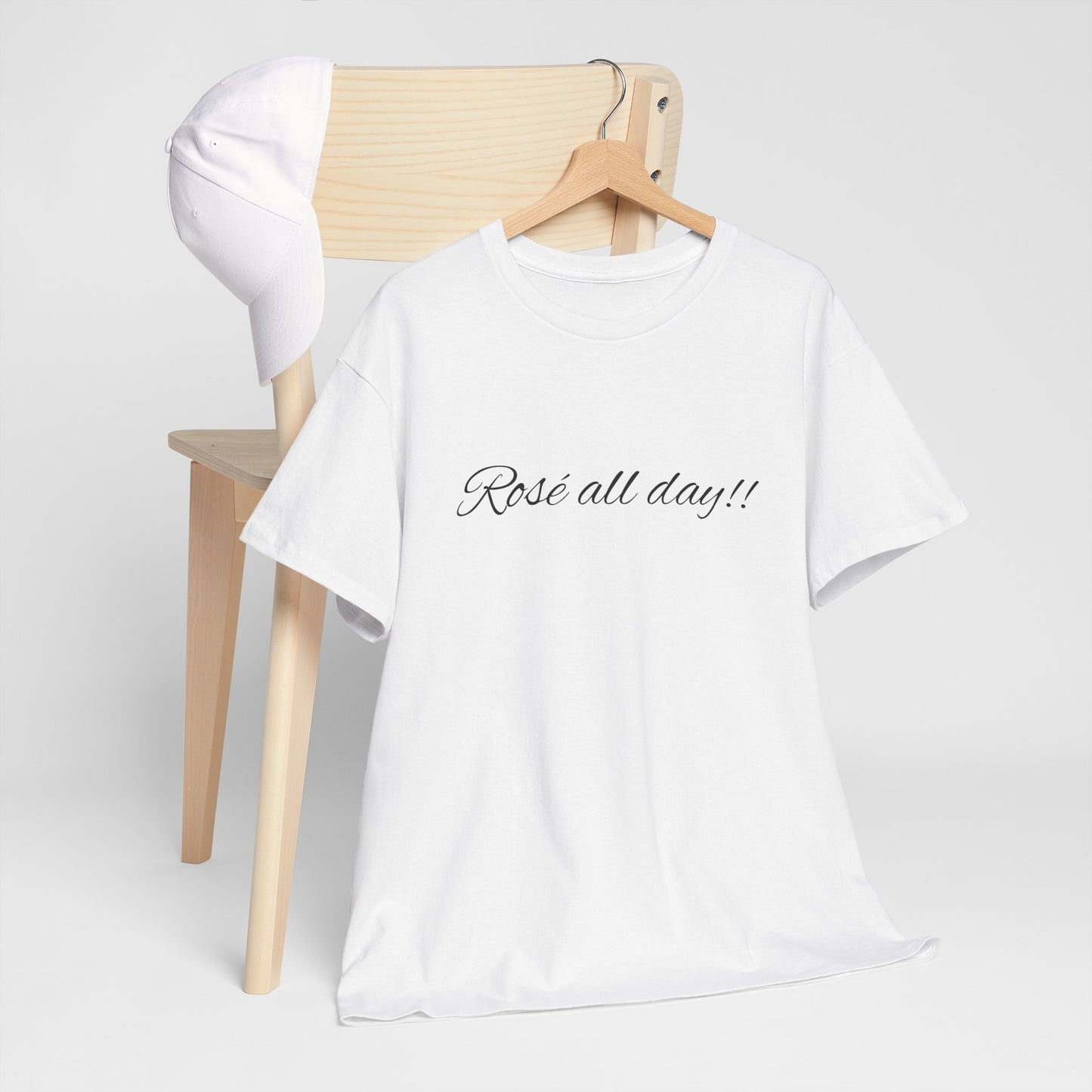'Rose All Day!!' T-shirt - casual t-shirt met grappige wijn quote