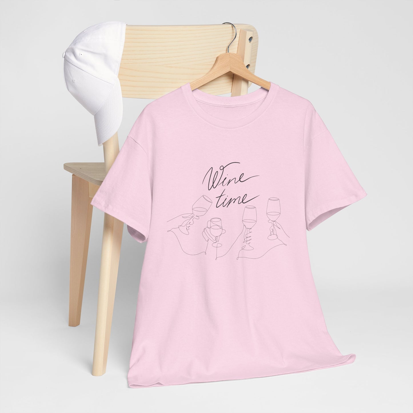 'Wine Time' T-shirt - T-shirt met grappige wijn tekst