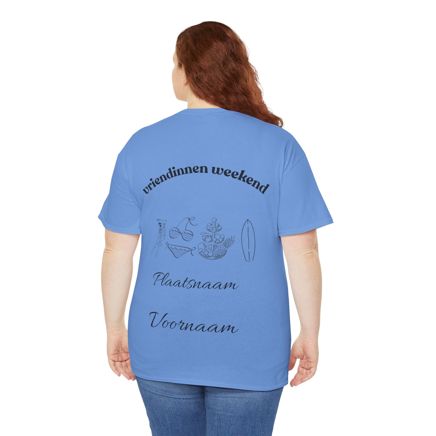 Gepersonaliseerd t-shirt vriendinnen weekend - achterkant
