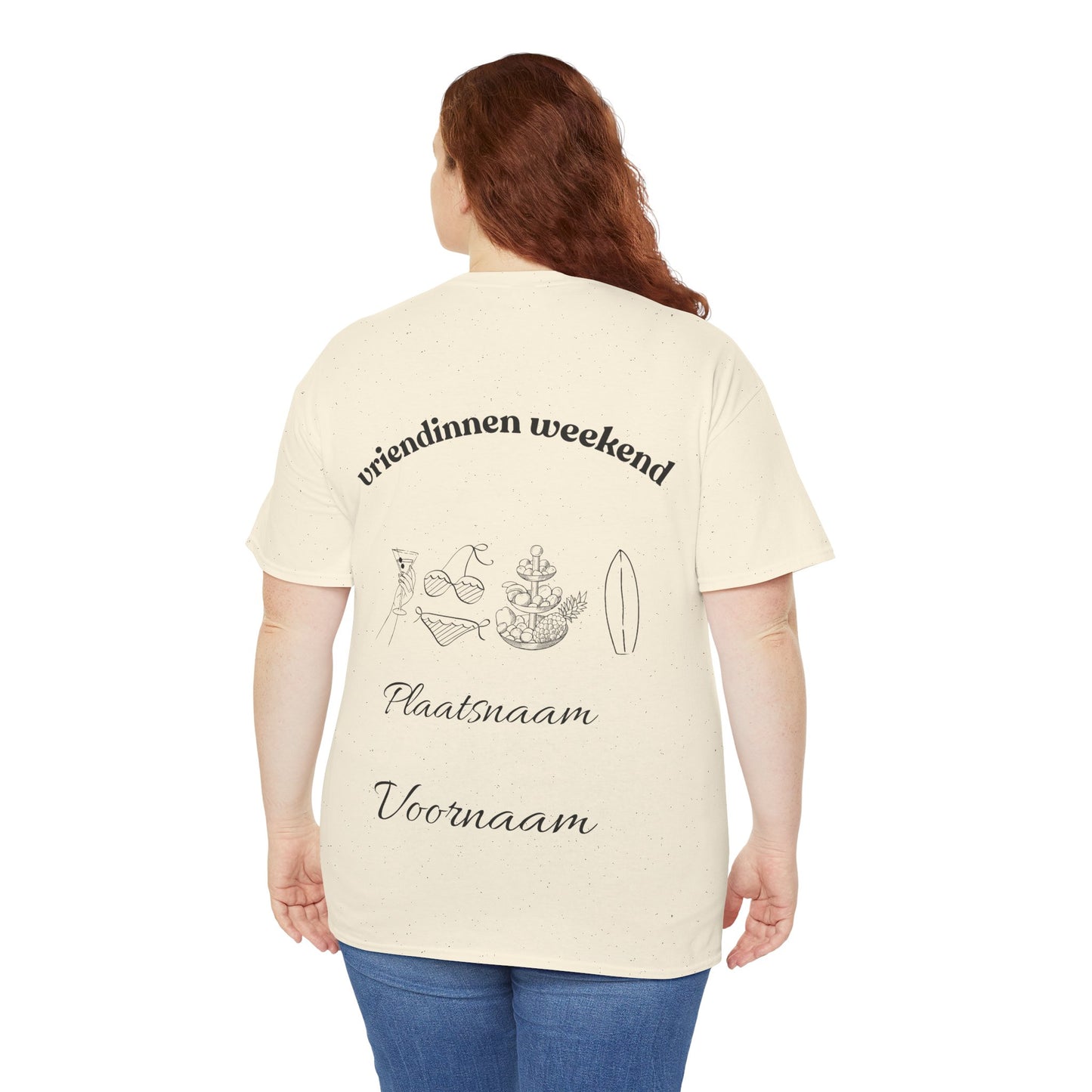 Gepersonaliseerd t-shirt vriendinnen weekend - achterkant