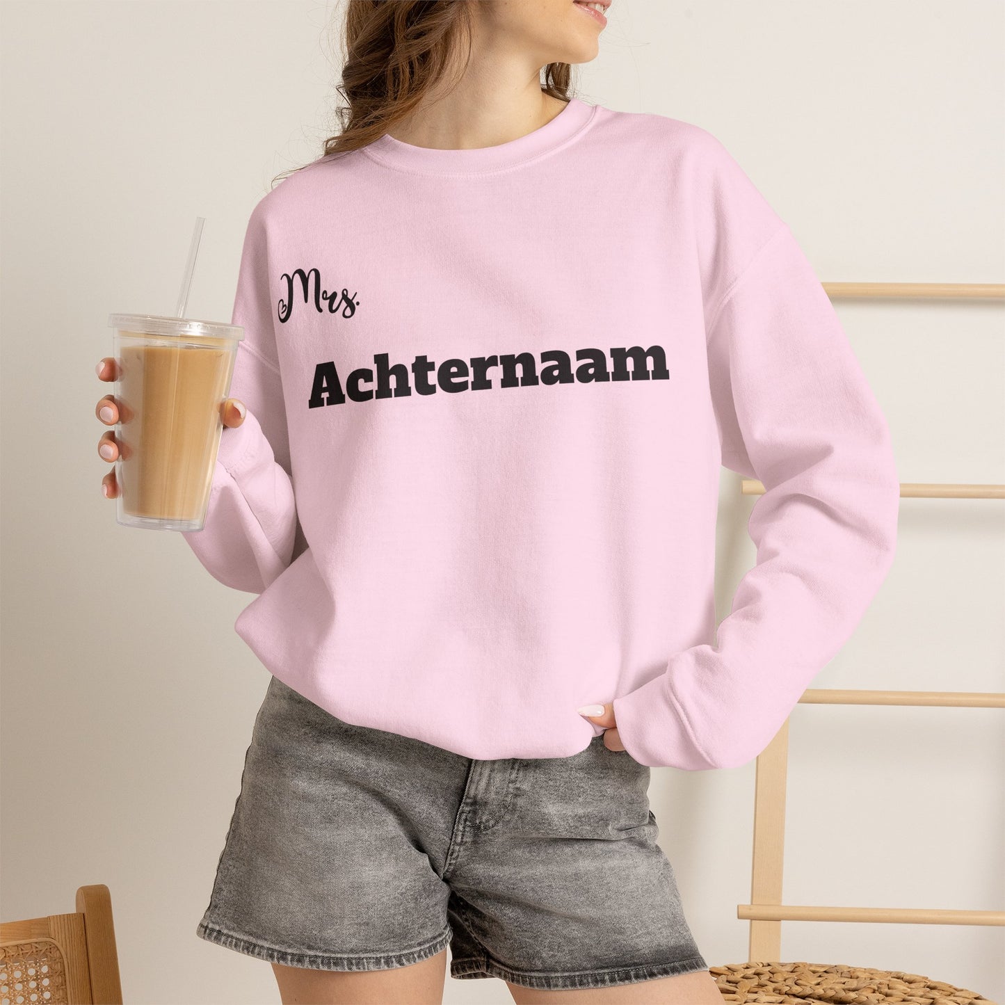 Mrs - trui / sweatshirt met gepersonaliseerde tekst