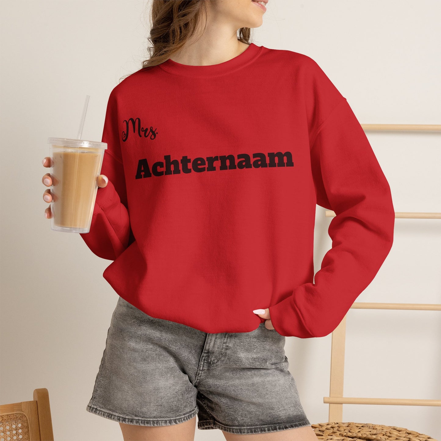 Mrs - trui / sweatshirt met gepersonaliseerde tekst