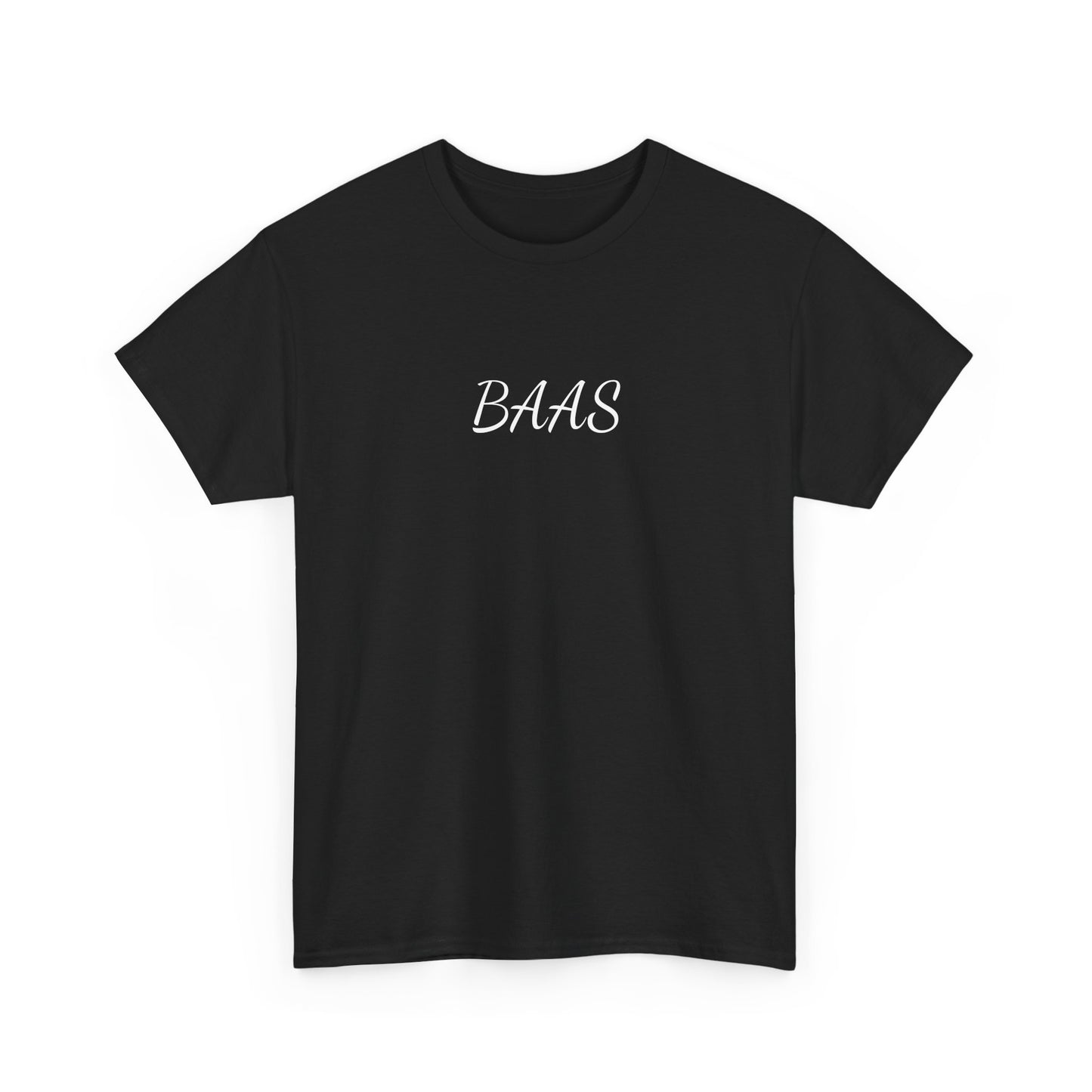 BAAS t-shirt — Minimalistisch shirt met tiener uitspraak