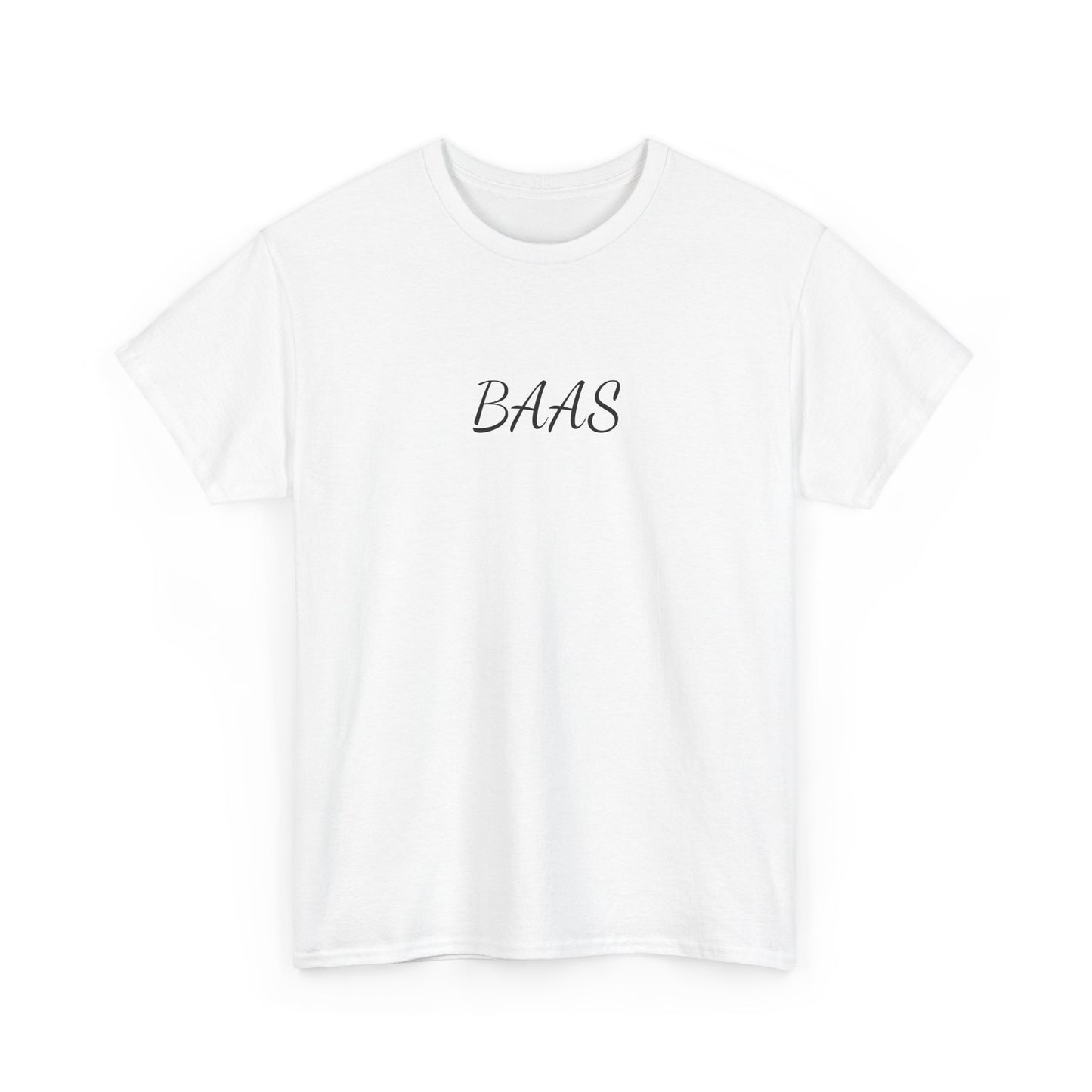 BAAS t-shirt — Minimalistisch shirt met tiener uitspraak