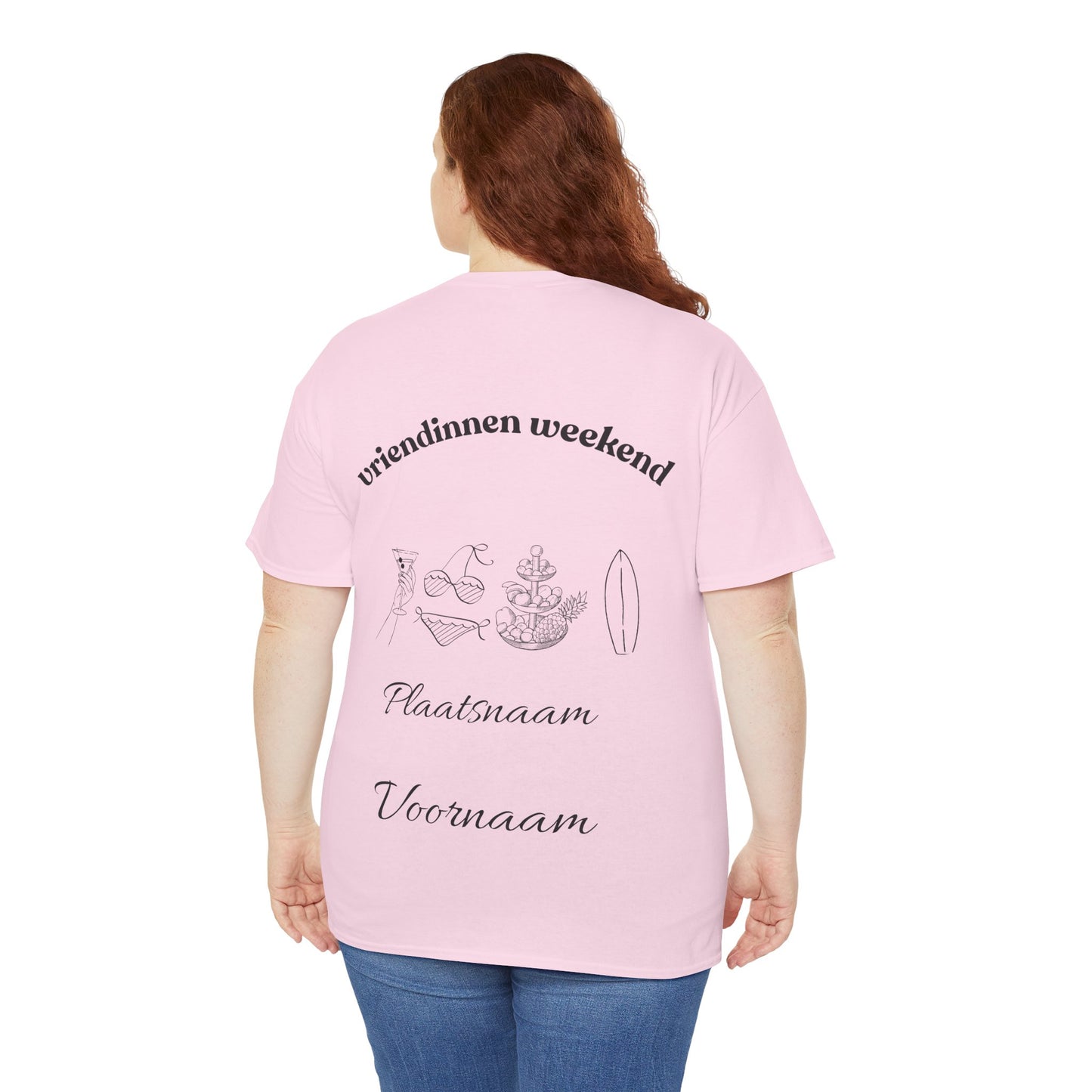 Gepersonaliseerd t-shirt vriendinnen weekend - achterkant