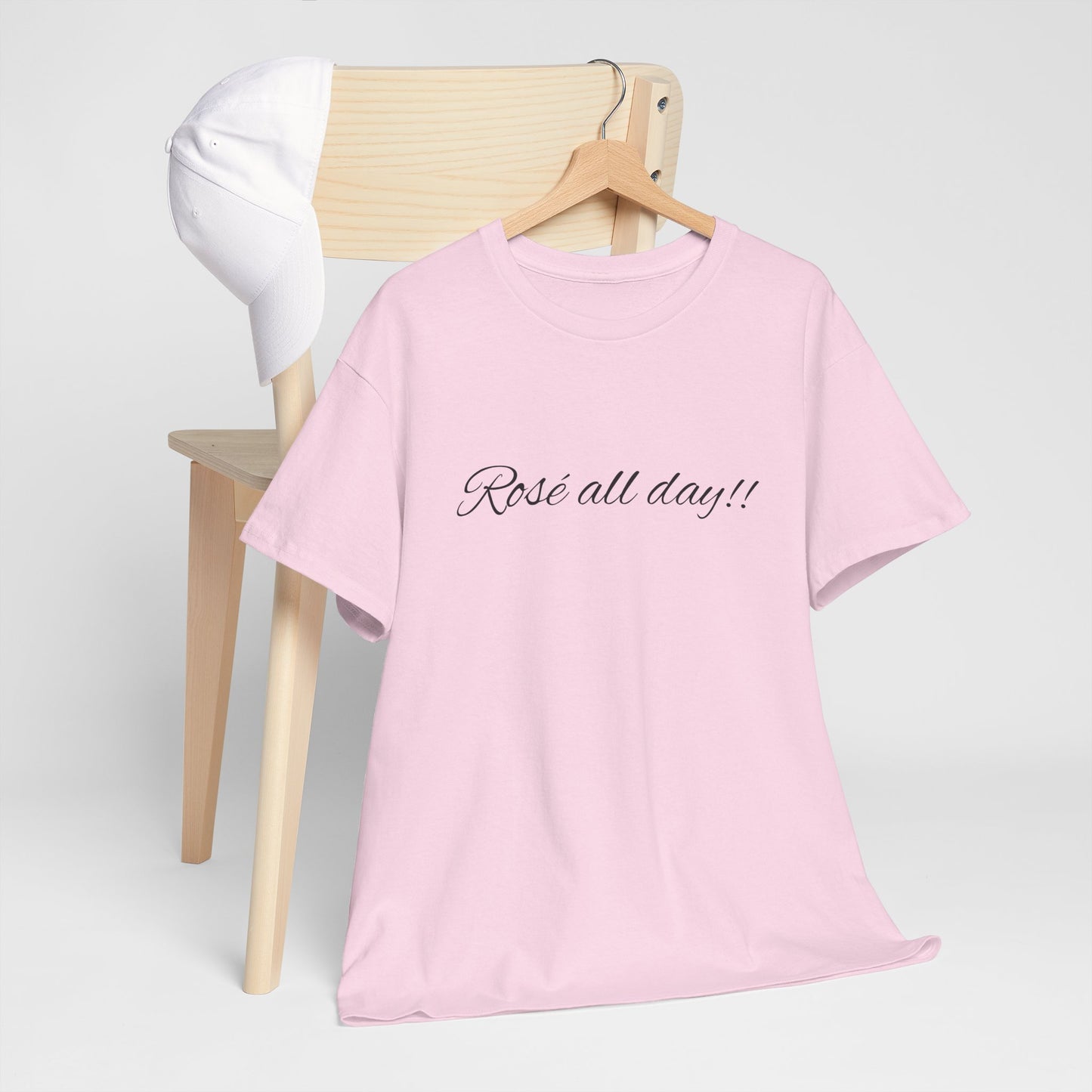 'Rose All Day!!' T-shirt - casual t-shirt met grappige wijn quote