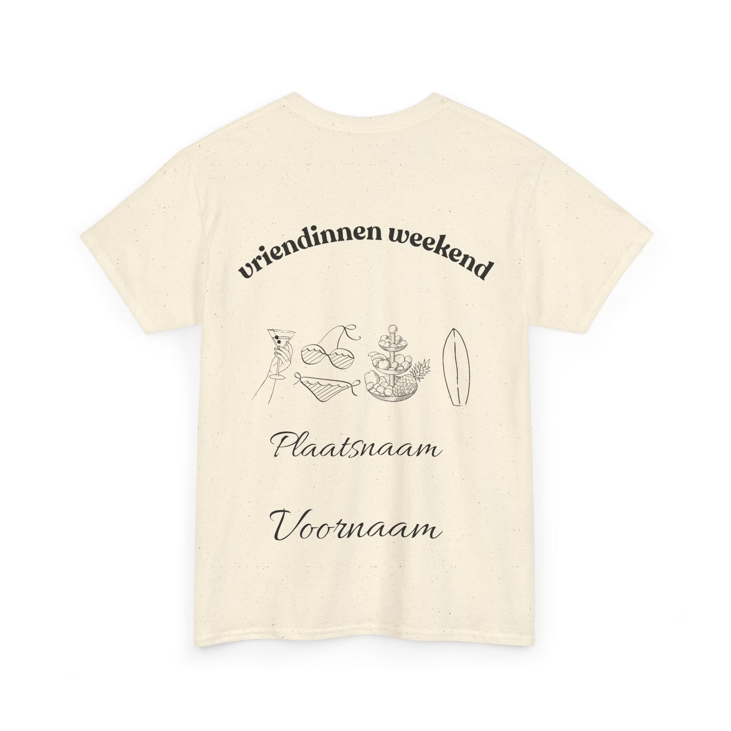 Gepersonaliseerd t-shirt vriendinnen weekend - achterkant
