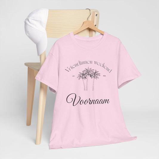 'PALMBOOM VRIENDINNEN WEEKEND' T-shirt - Personaliseerbaar t-shirt