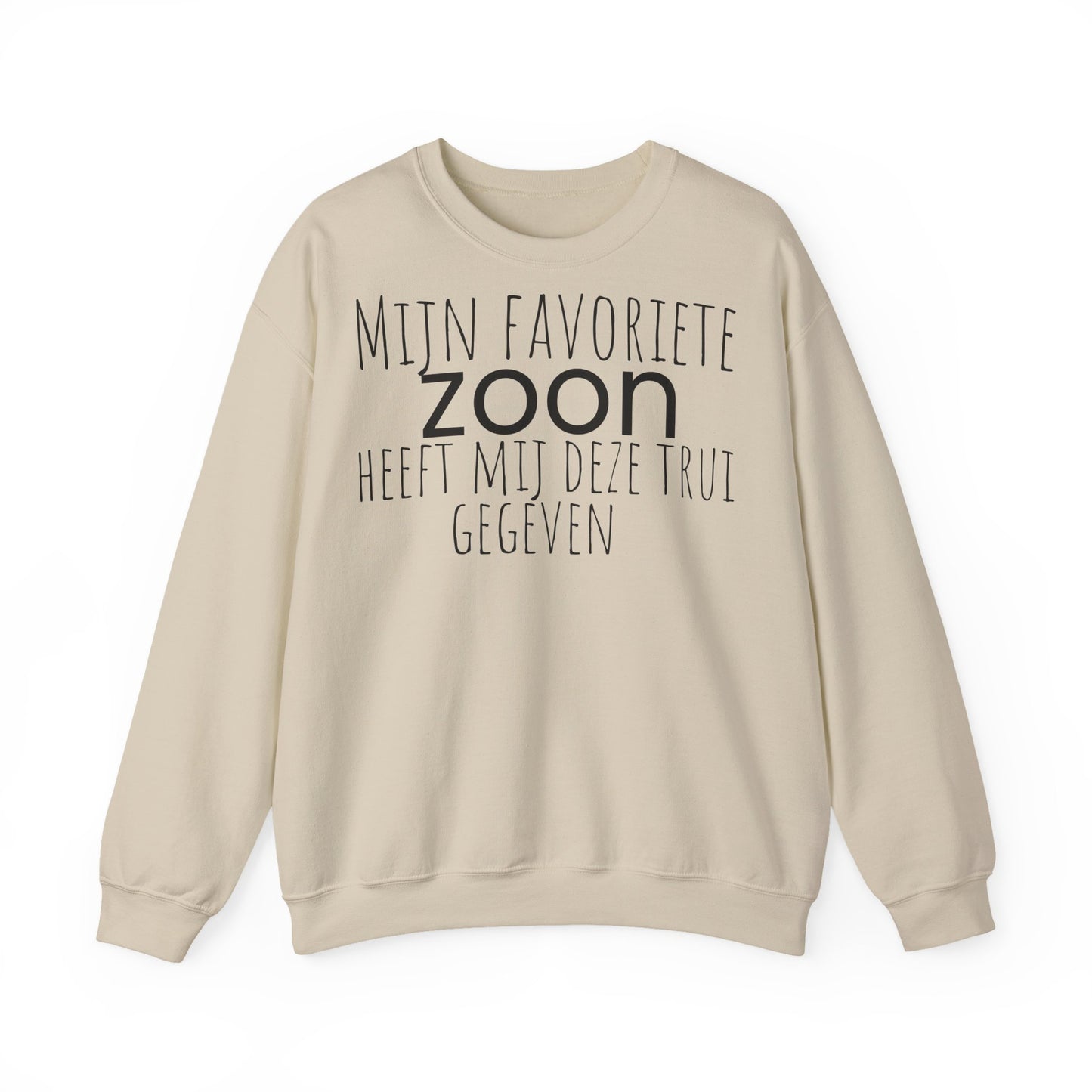 Crewneck Sweatshirt – "Mijn favoriete zoon heeft mij dit shirt gegeven" Dutch Gift for Mom