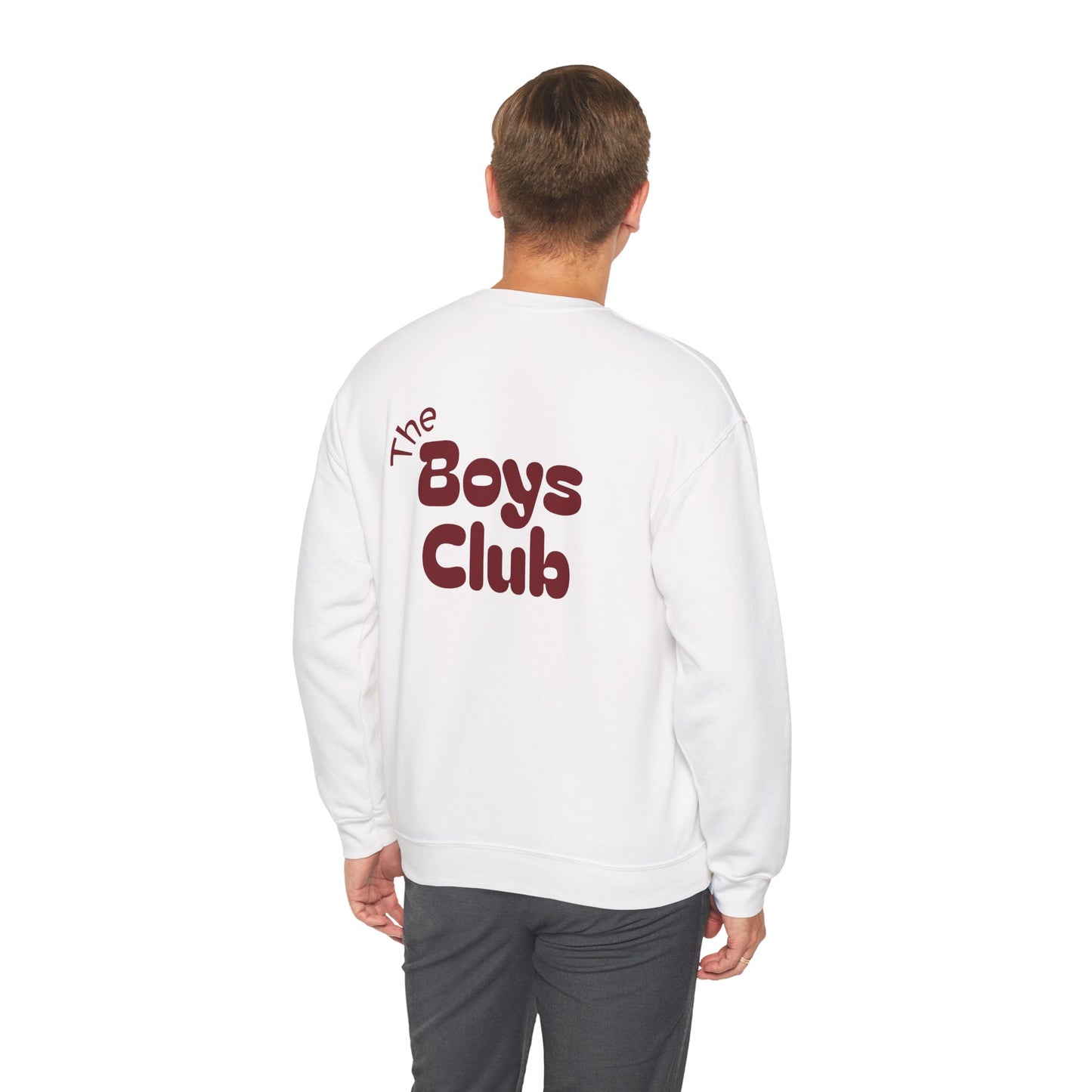 'The Boys Club' - Trui / sweatshirt met opdruk achterkant rood