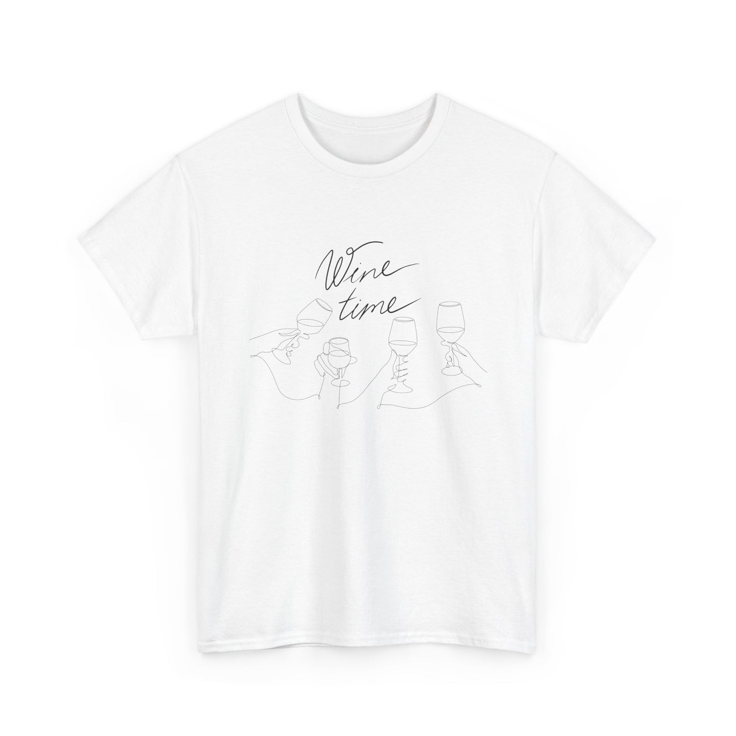 'Wine Time' T-shirt - T-shirt met grappige wijn tekst
