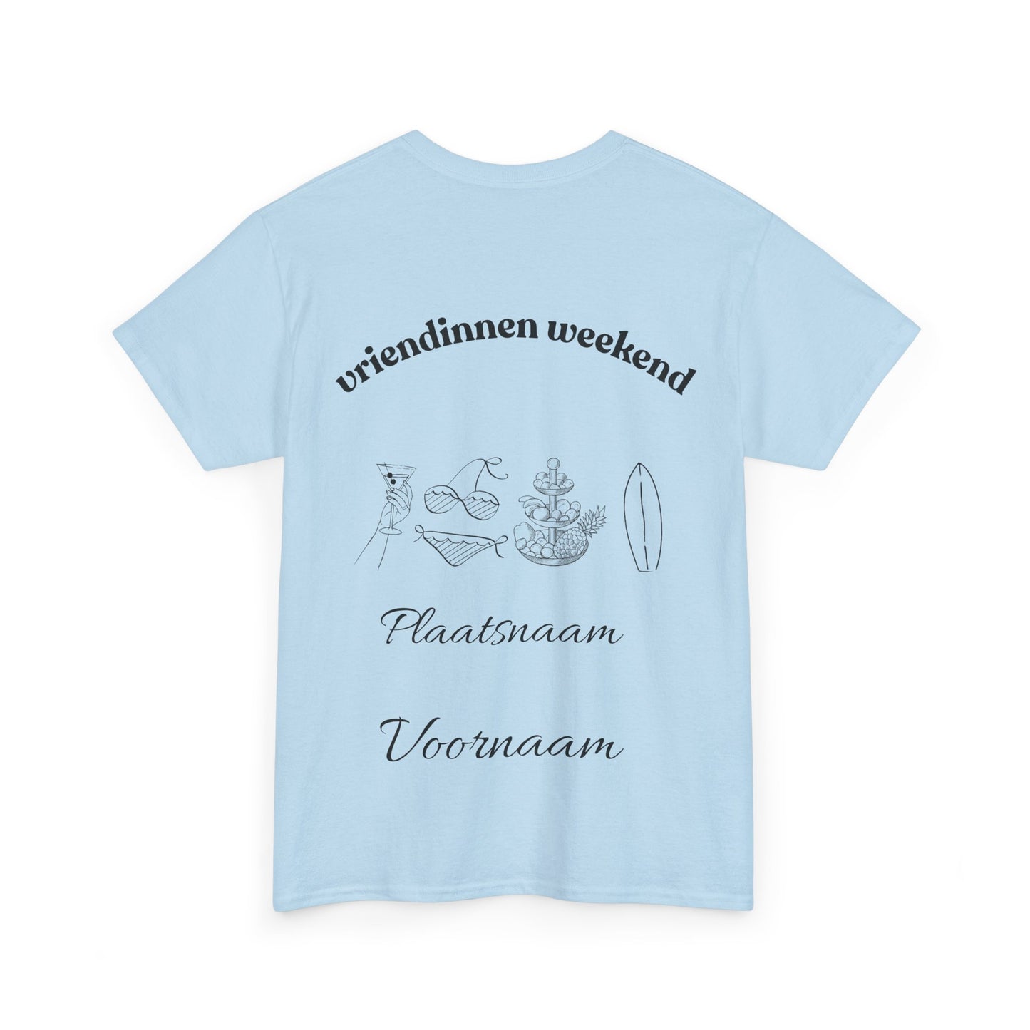 Gepersonaliseerd t-shirt vriendinnen weekend - achterkant