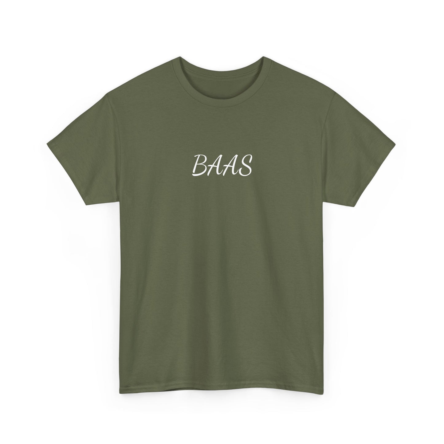 BAAS t-shirt — Minimalistisch shirt met tiener uitspraak