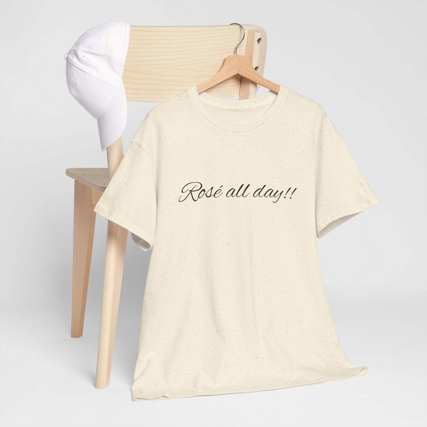 'Rose All Day!!' T-shirt - casual t-shirt met grappige wijn quote