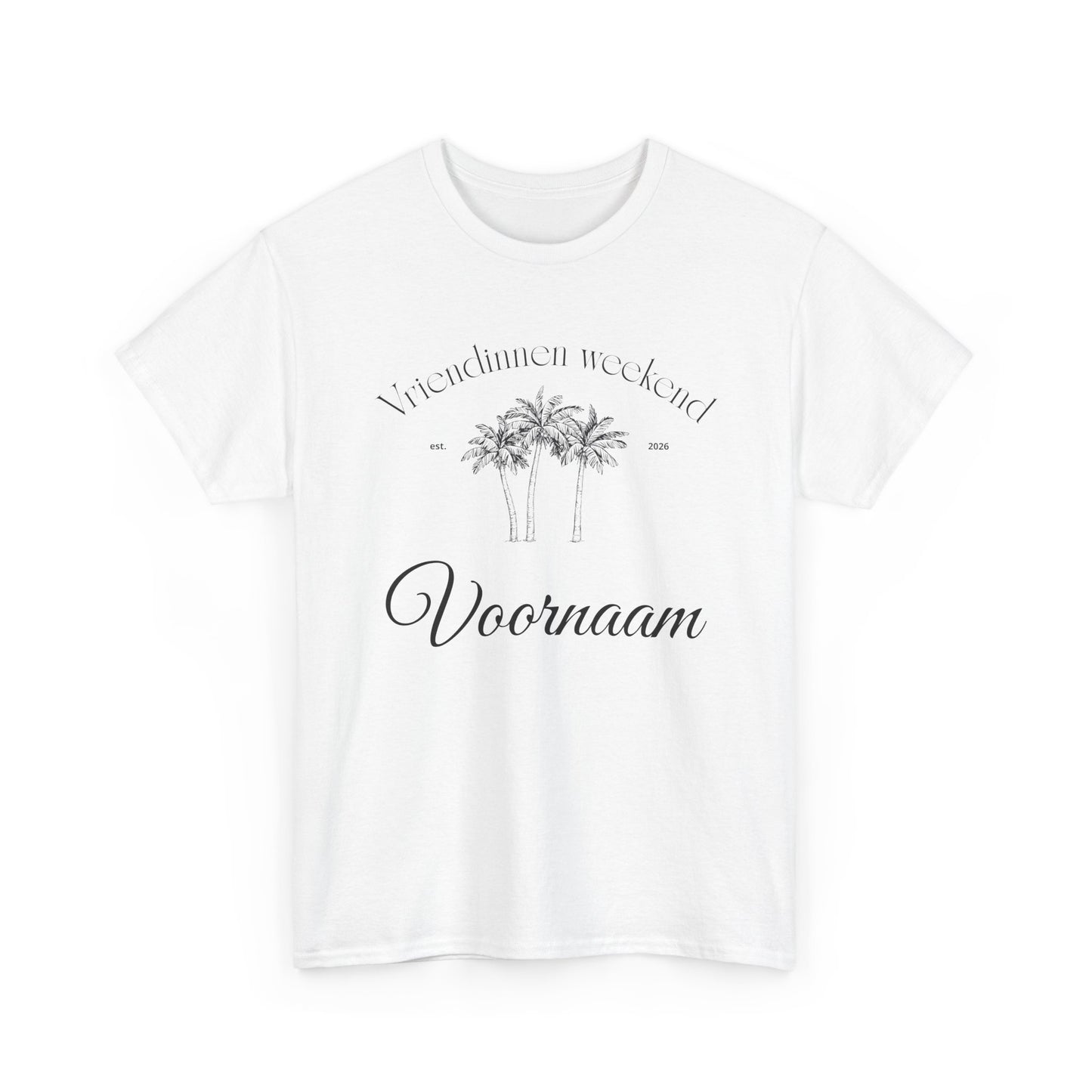 'PALMBOOM VRIENDINNEN WEEKEND' T-shirt - Personaliseerbaar t-shirt