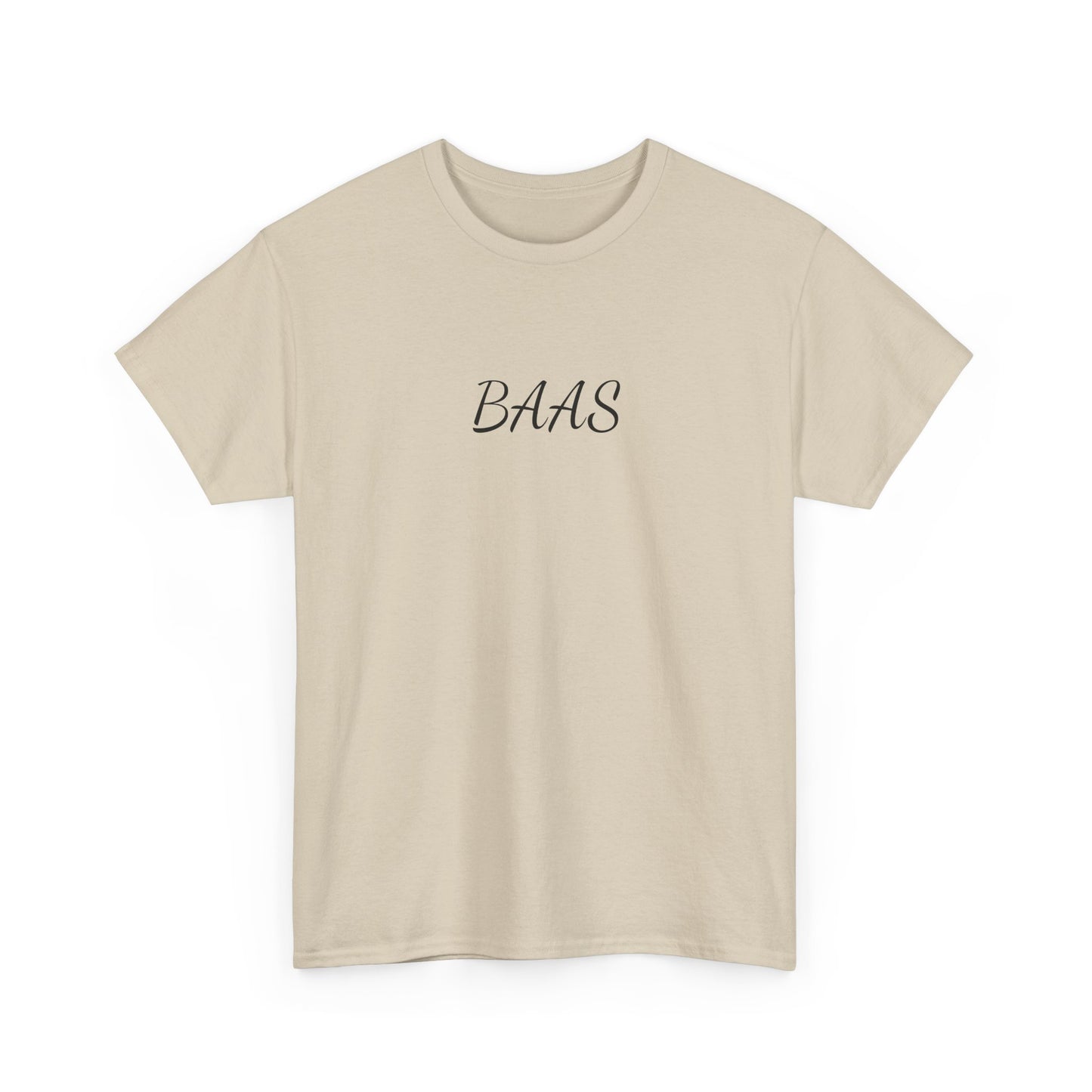 BAAS t-shirt — Minimalistisch shirt met tiener uitspraak