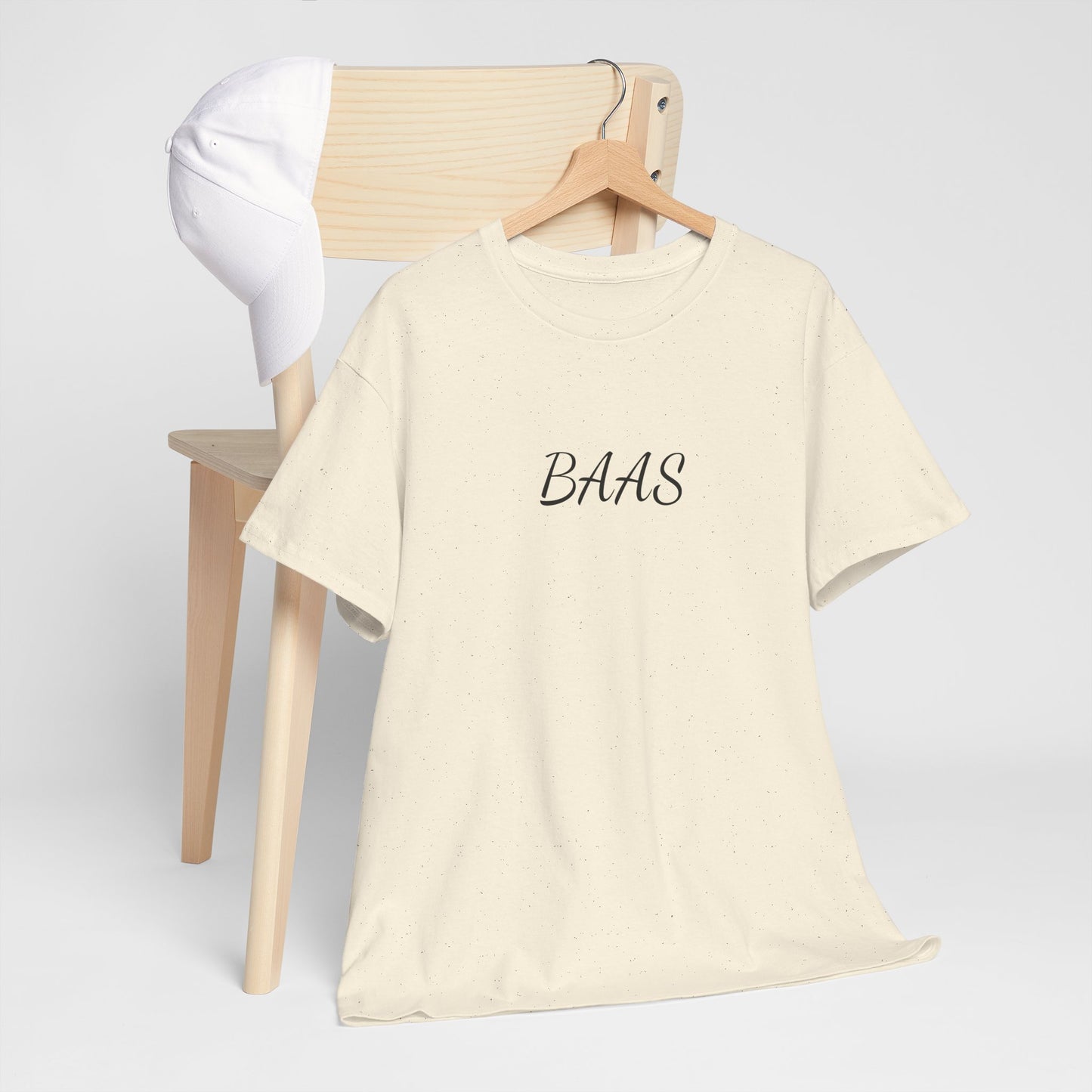 BAAS t-shirt — Minimalistisch shirt met tiener uitspraak