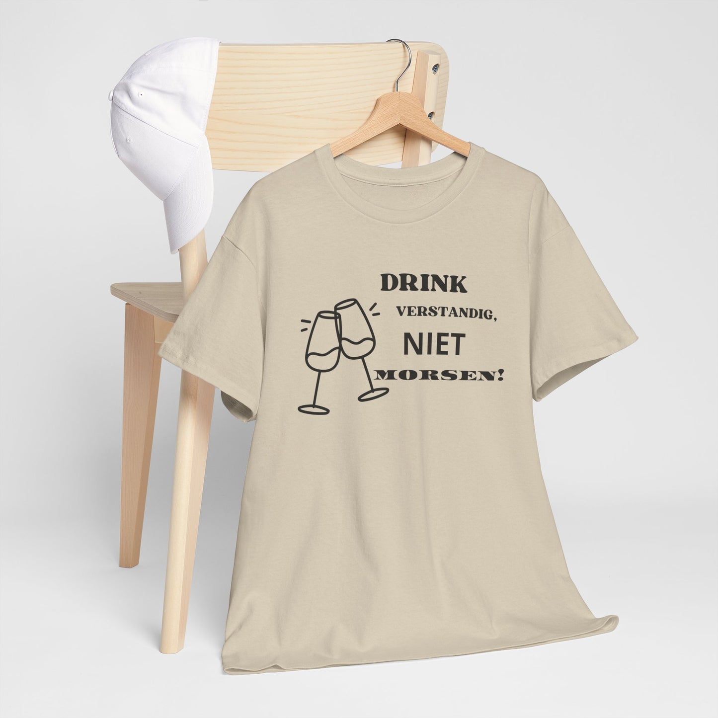 'Niet morsen!' T-shirt - T-shirt met grappige wijn tekst