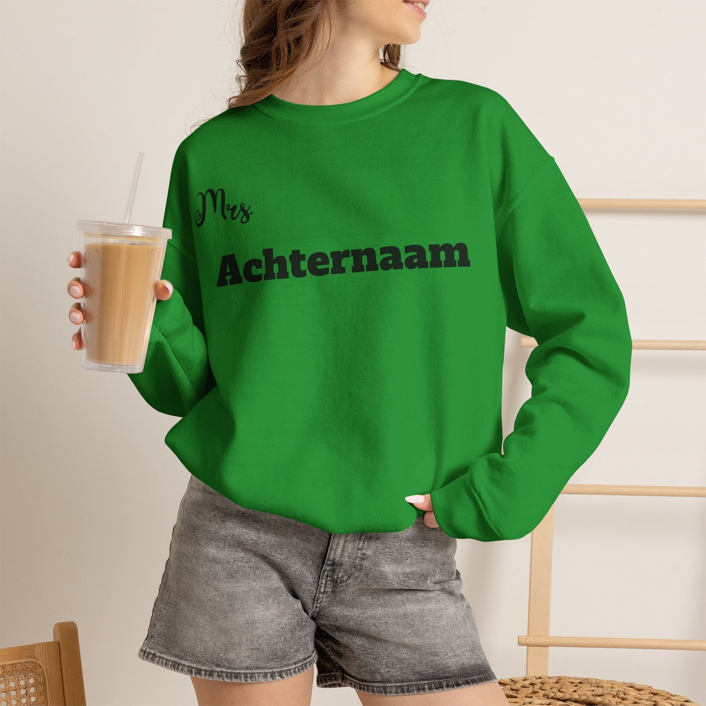 Mrs - trui / sweatshirt met gepersonaliseerde tekst