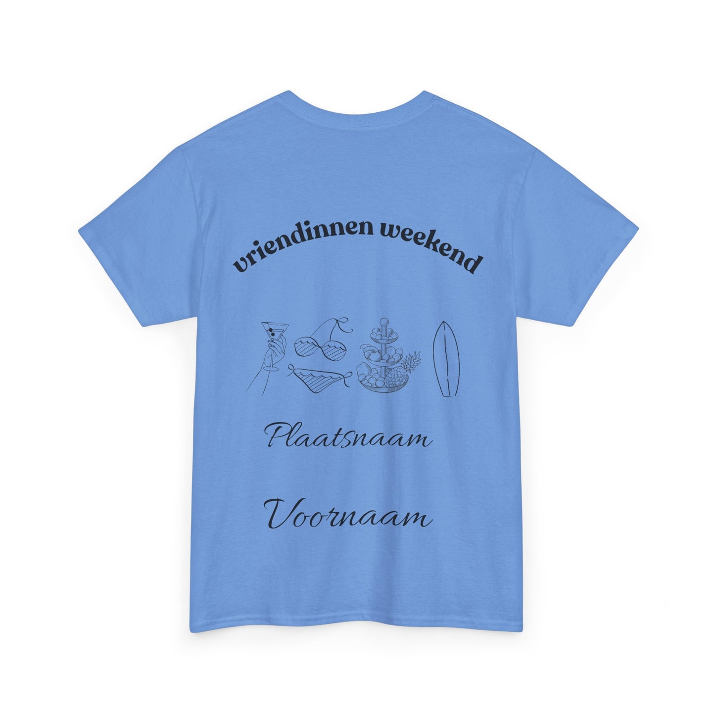 Gepersonaliseerd t-shirt vriendinnen weekend - achterkant