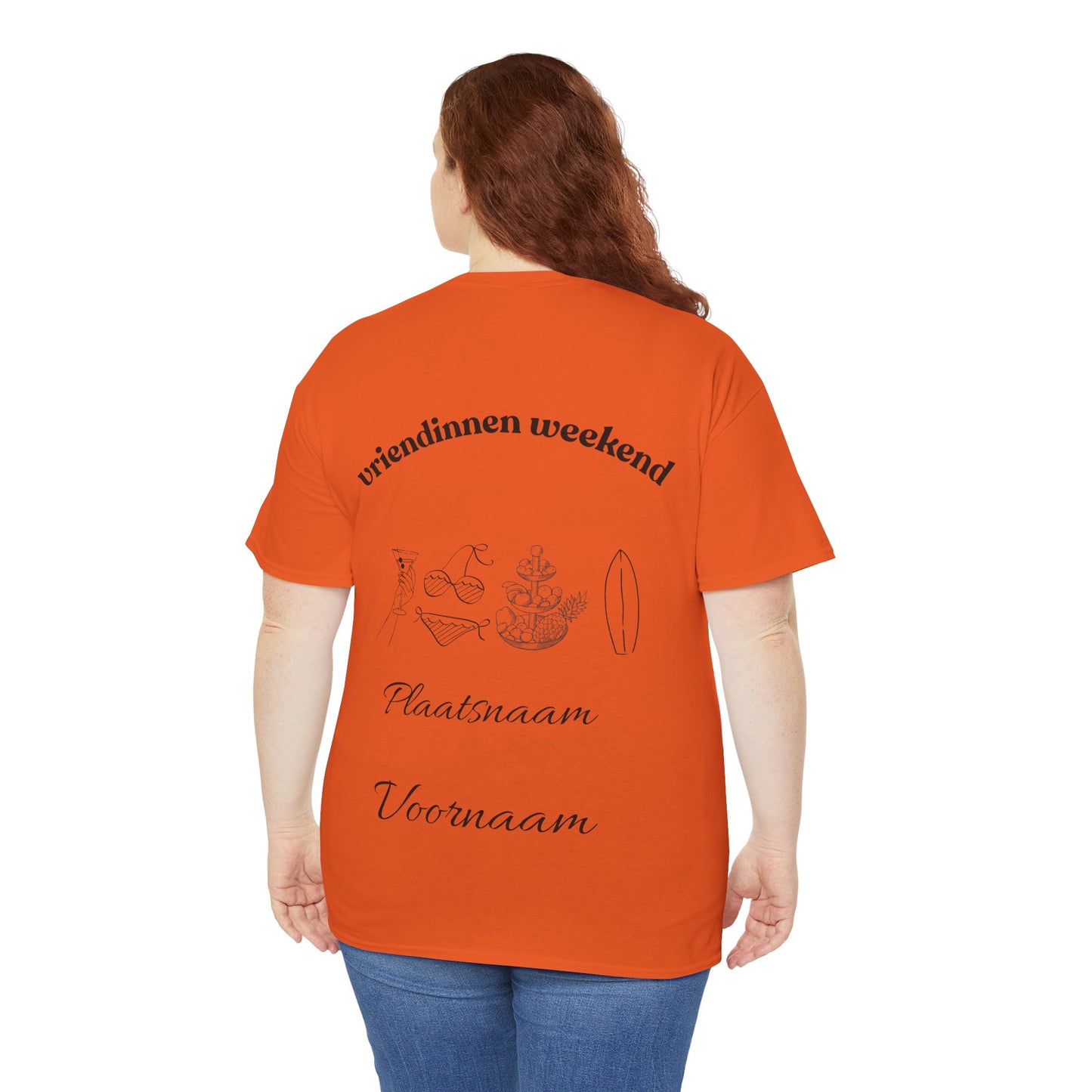 Gepersonaliseerd t-shirt vriendinnen weekend - achterkant