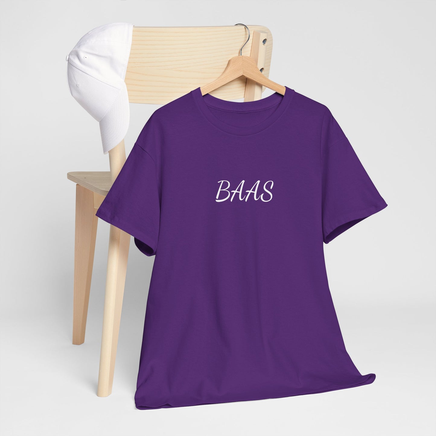 BAAS t-shirt — Minimalistisch shirt met tiener uitspraak