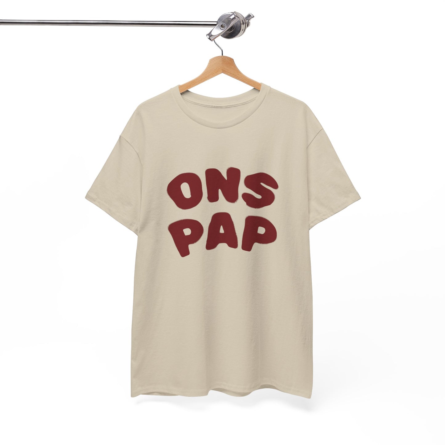 'ONS PAP' T-shirt - T-shirt met opdruk rood