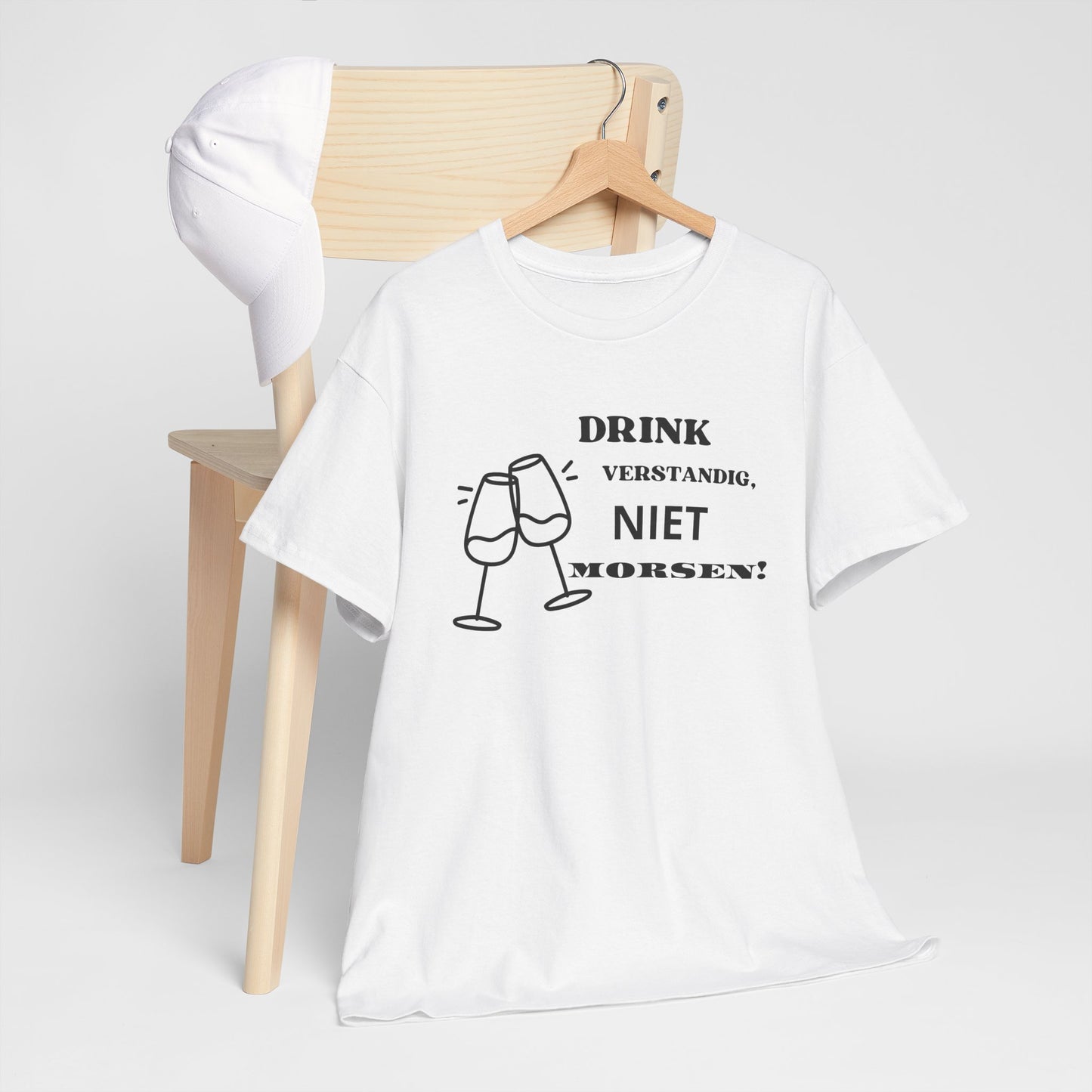 'Niet morsen!' T-shirt - T-shirt met grappige wijn tekst