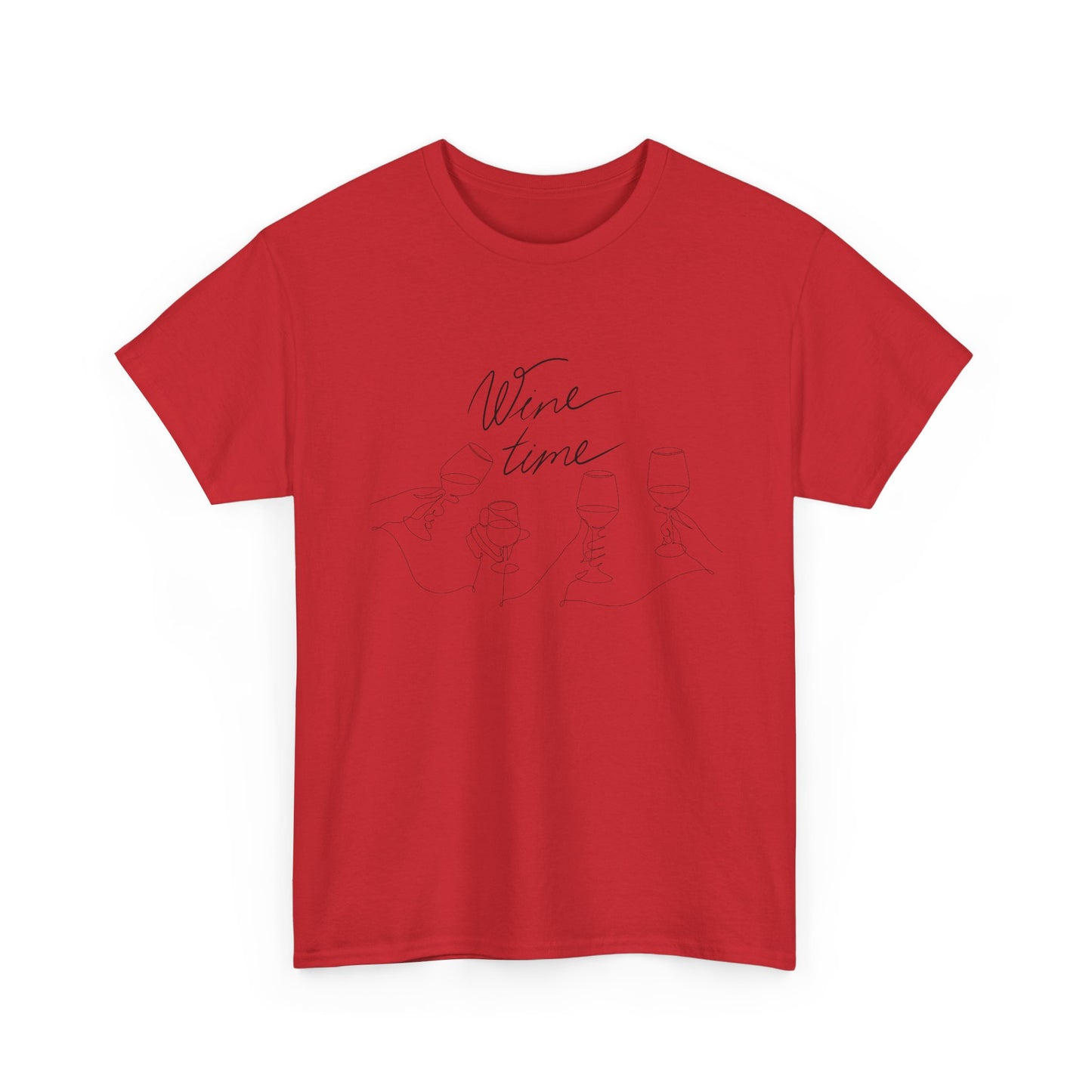 'Wine Time' T-shirt - T-shirt met grappige wijn tekst