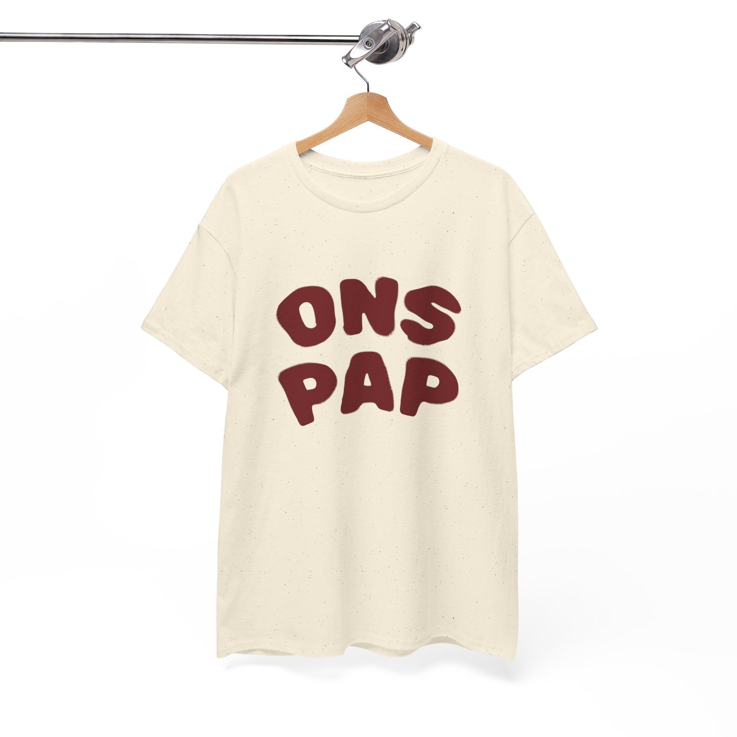 'ONS PAP' T-shirt - T-shirt met opdruk rood
