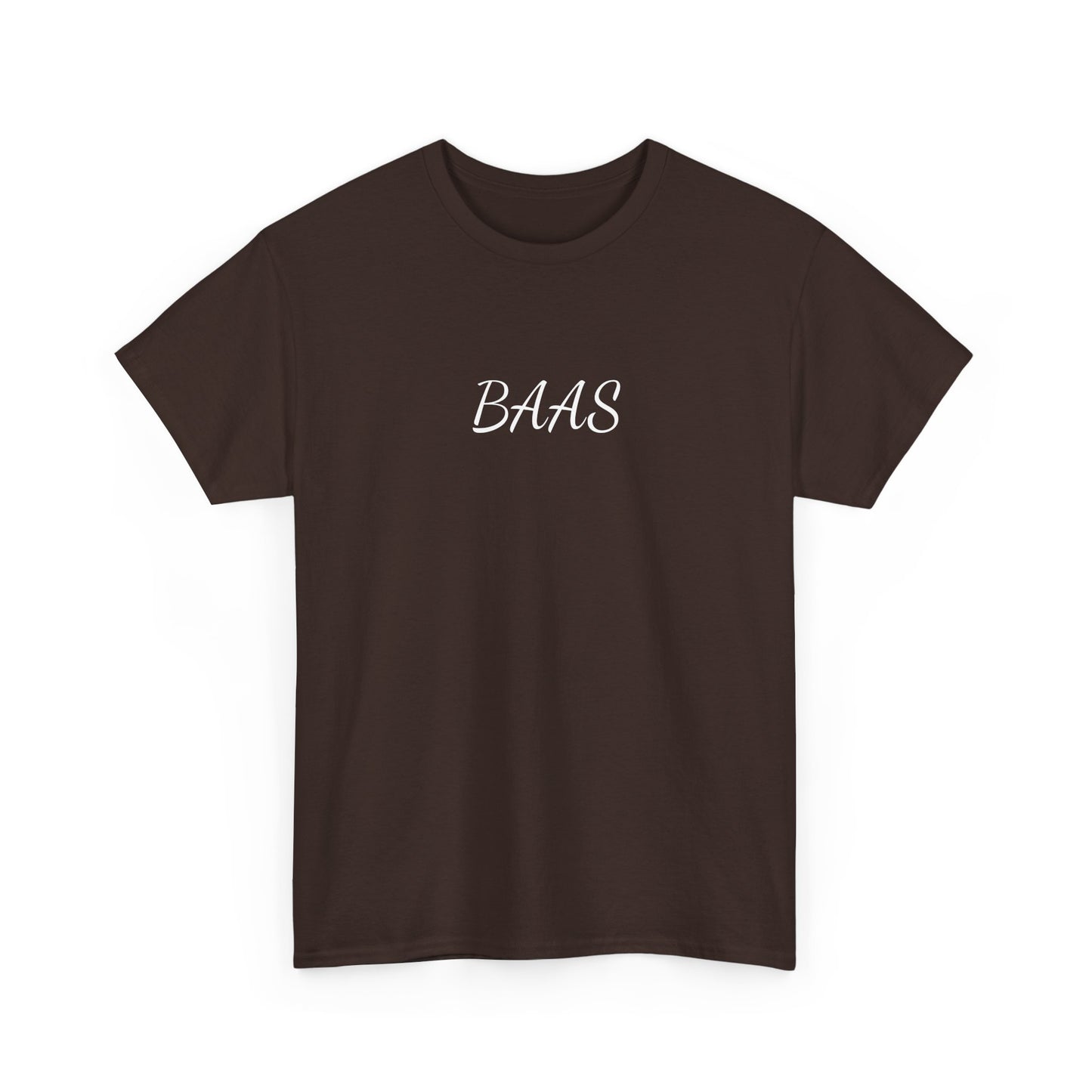 BAAS t-shirt — Minimalistisch shirt met tiener uitspraak